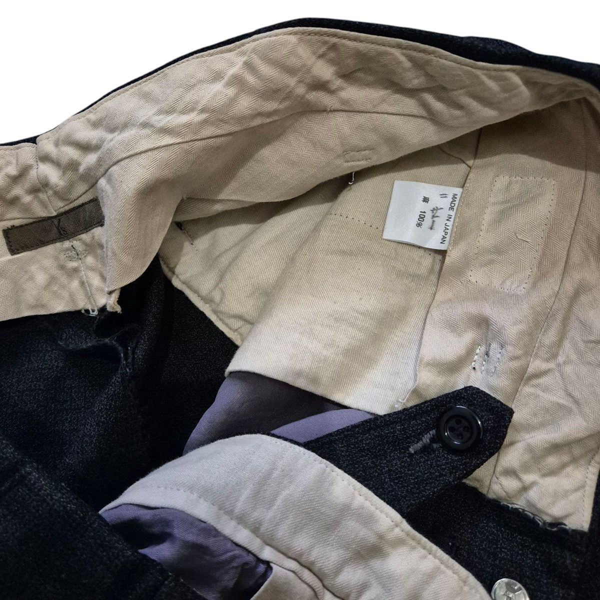 Yohji Yamamoto Vintage yohji yamamoto wool trousers pants Size US 32 / EU 48 - 9 Thumbnail