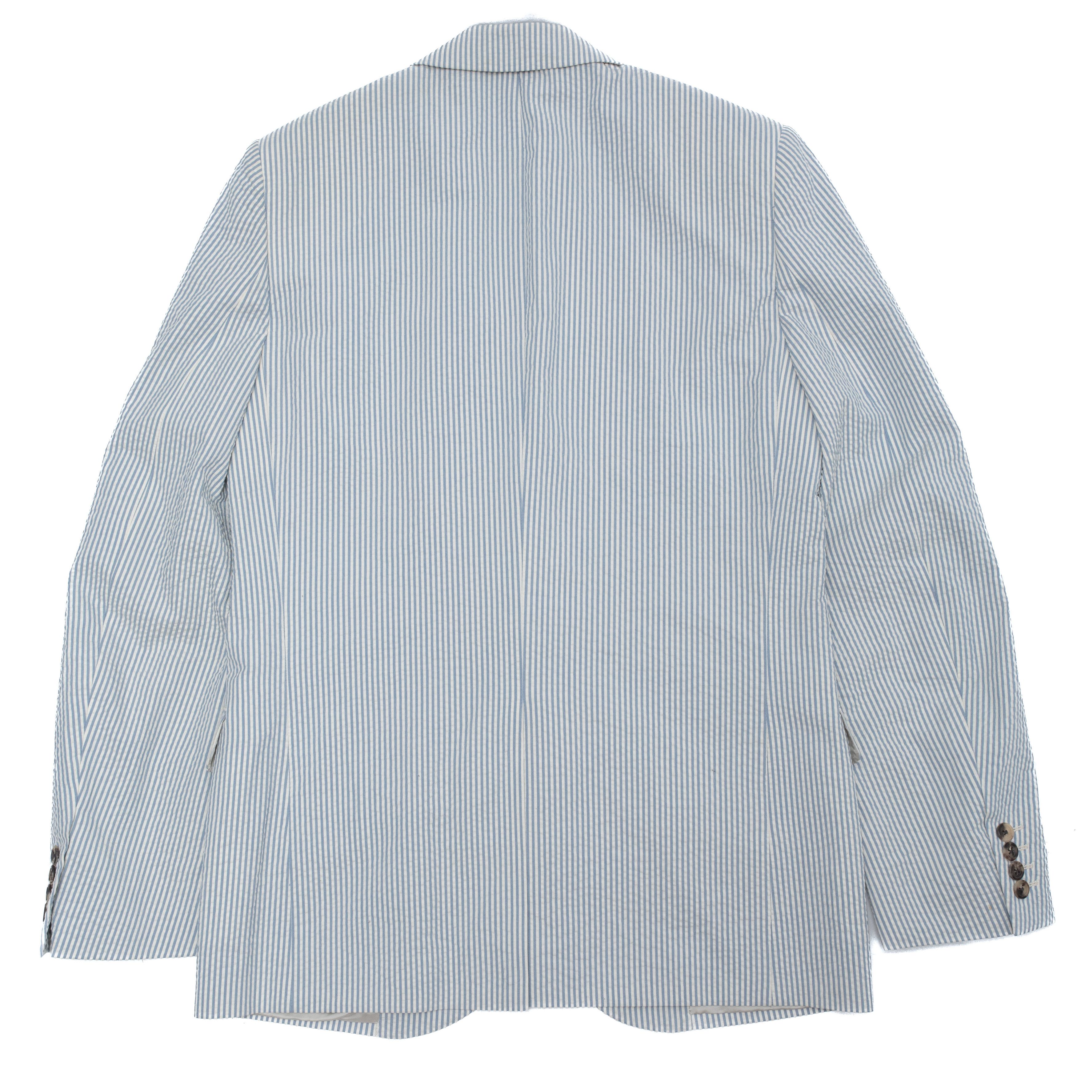 Marc Jacobs MARC JACOBS 1.2k$ Light Blue Striped Cotton Blazer Size US M / EU 48-50 / 2 - 4 Thumbnail