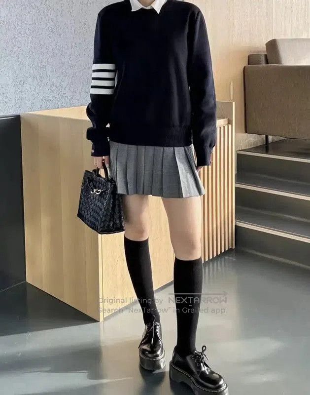 Thom Browne Thom Browne Navy Cotton Women's Sweatshirt . Size S / US 4 / IT 40 - 6 Thumbnail