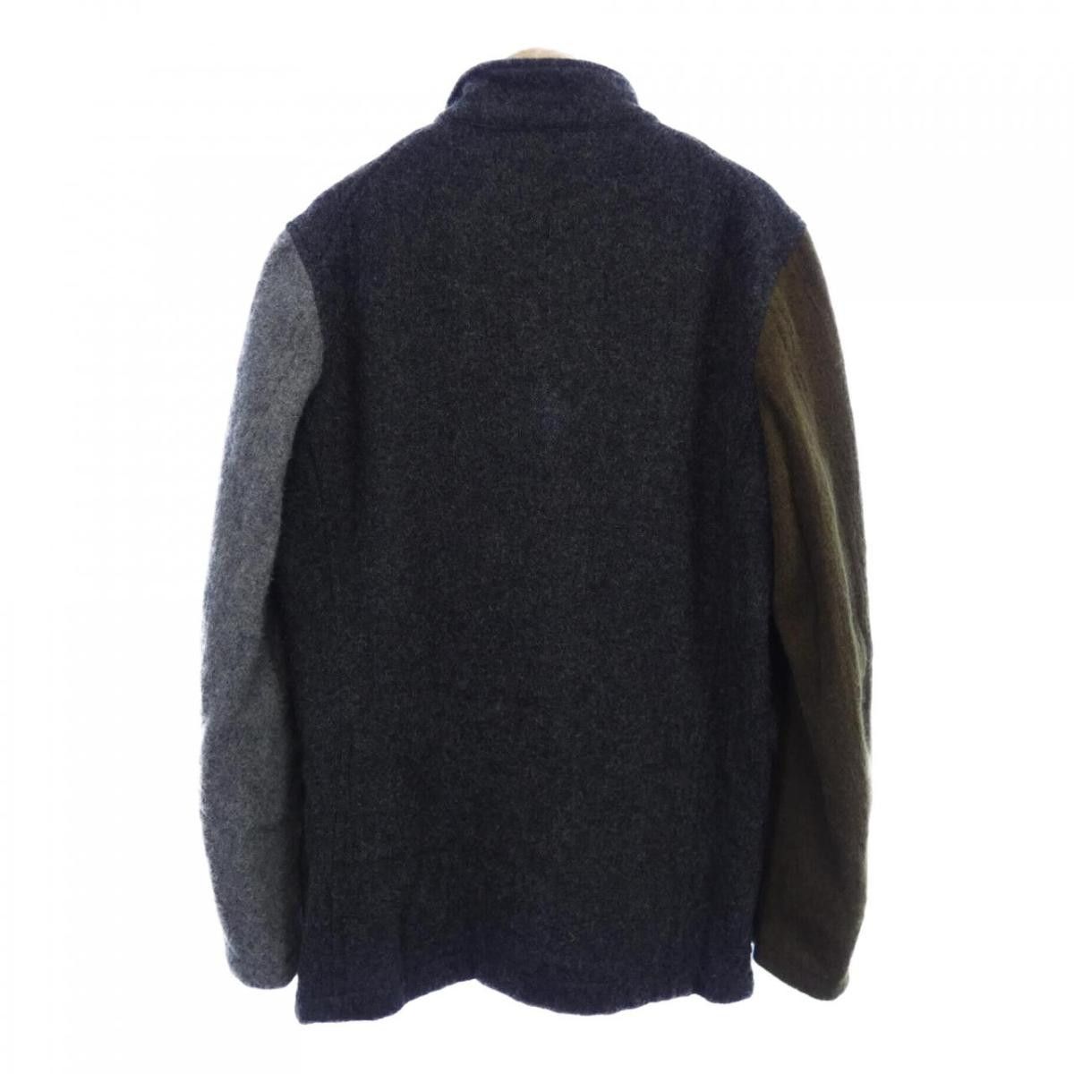 Comme des Garcons SHIRT Jacket Wool Button Up Patch Pocket Plain Grayish Khaki Size US L / EU 52-54 / 3 - 2 Thumbnail