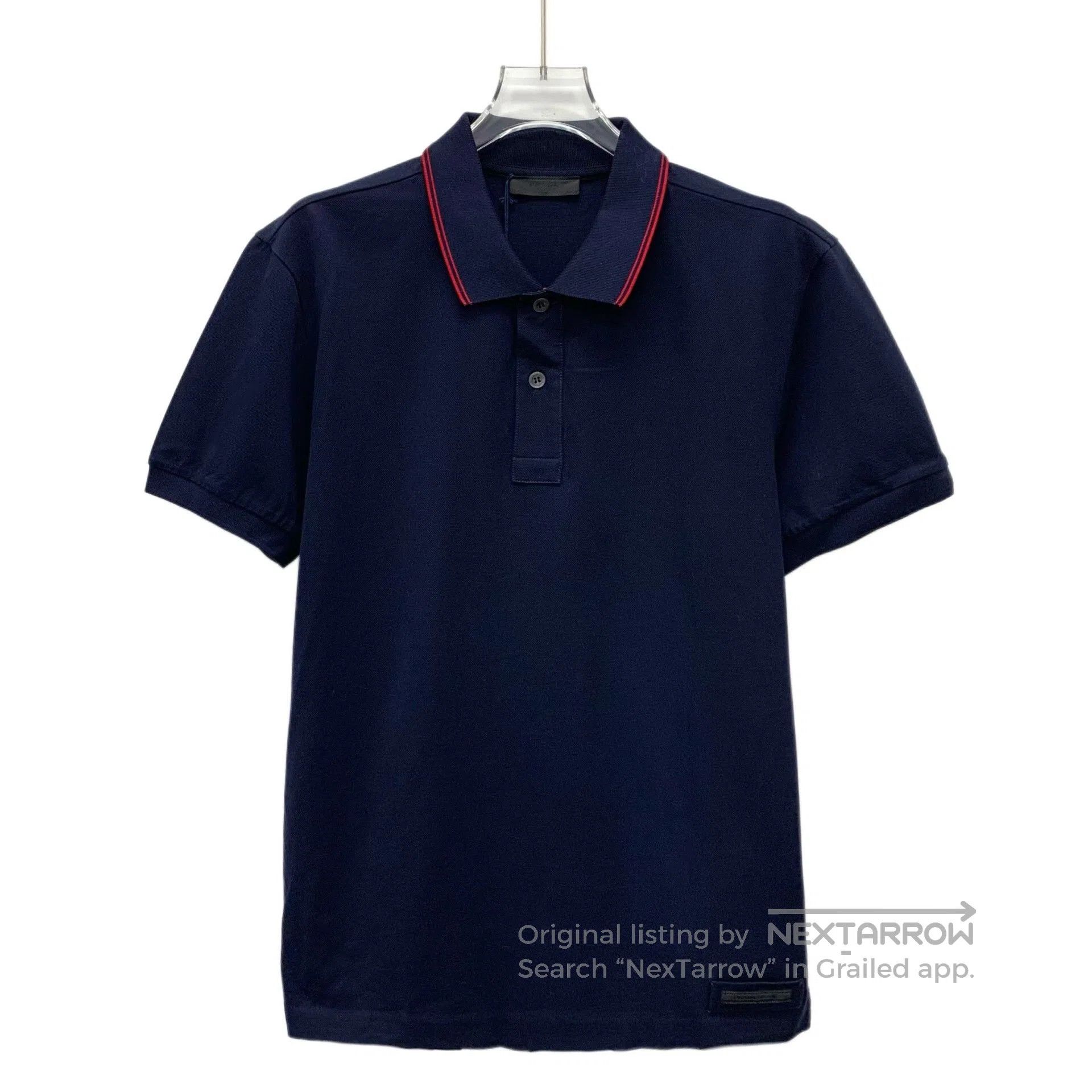 Prada Prada Navy Cotton Short-Sleeve Polo Shirt. Size US M / EU 48-50 / 2 - 1 Thumbnail