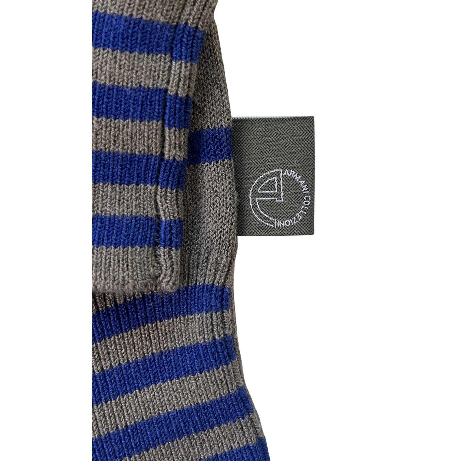 Giorgio Armani SKU2-3 GIORGIO ARMANI Men's Sweater Striped Grey/Blue Small Size US S / EU 44-46 / 1 - 5 Thumbnail