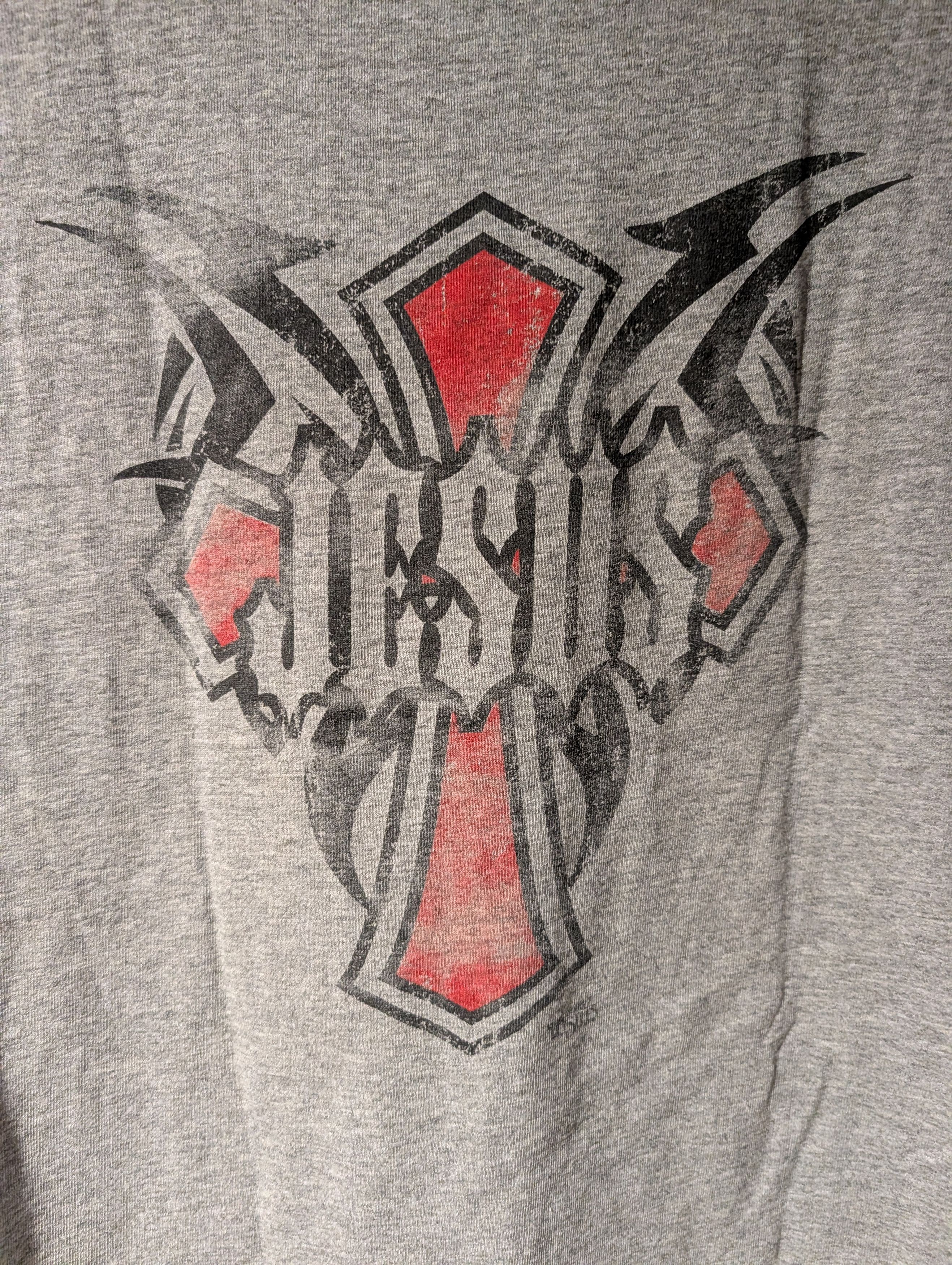 Delta Vintage Jesus Tribal Cross Graphic T-Shirt Grey Mens Large Size US L / EU 52-54 / 3 - 2 Thumbnail