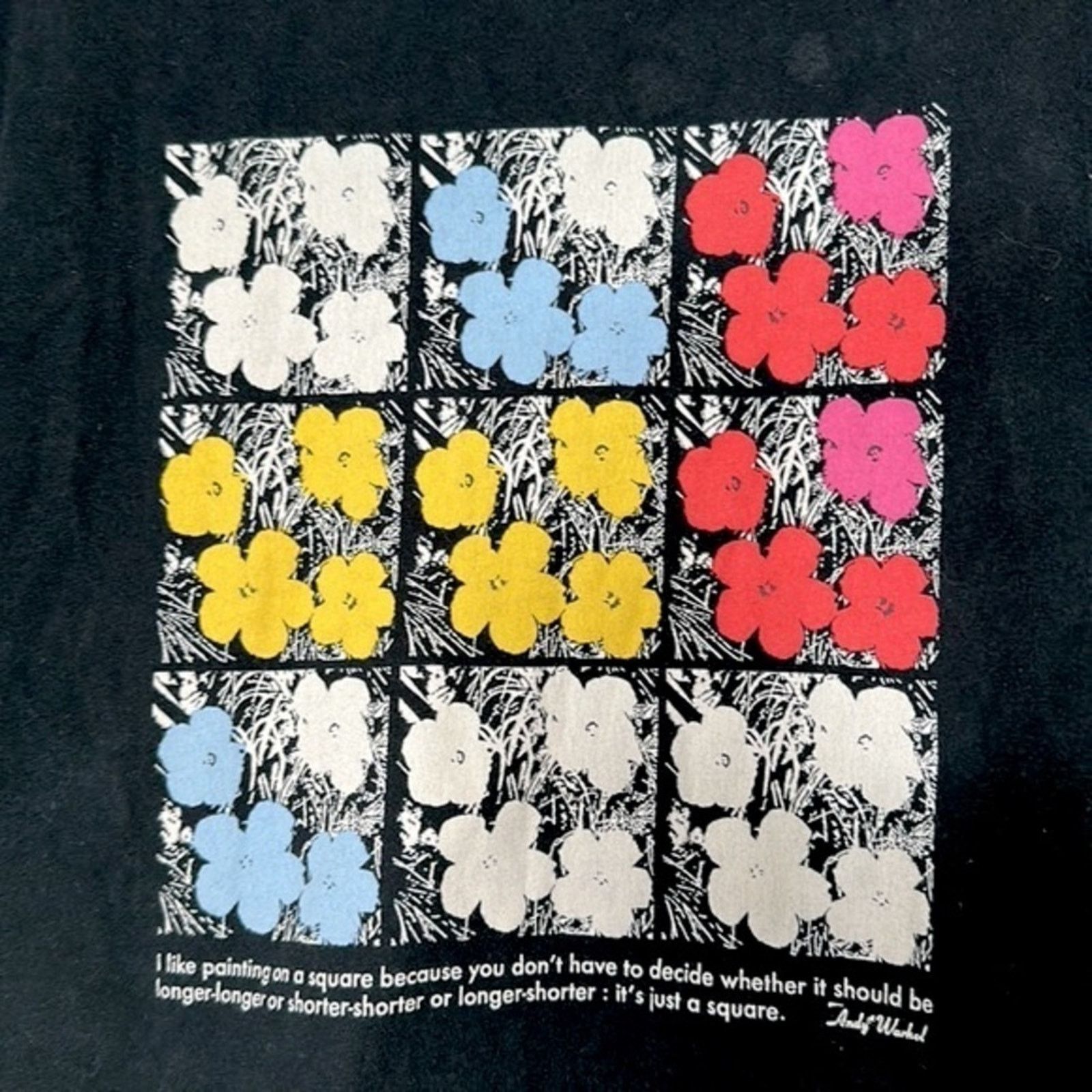 Andy Warhol × Uniqlo Uniqlo X Andy Warhol Pop Art Flowers Tee Black Size Medium Size US M / EU 48-50 / 2 - 6 Thumbnail