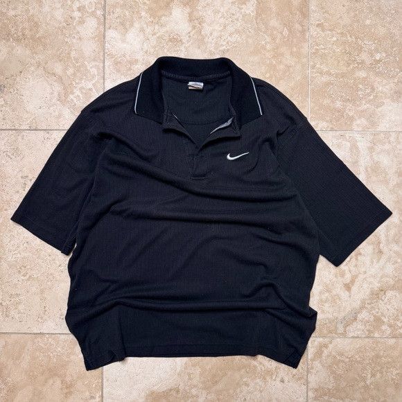 Nike Vintage 1990s Made in USA Nike Polo black shirt Size US XL / EU 56 / 4 - 1 Thumbnail