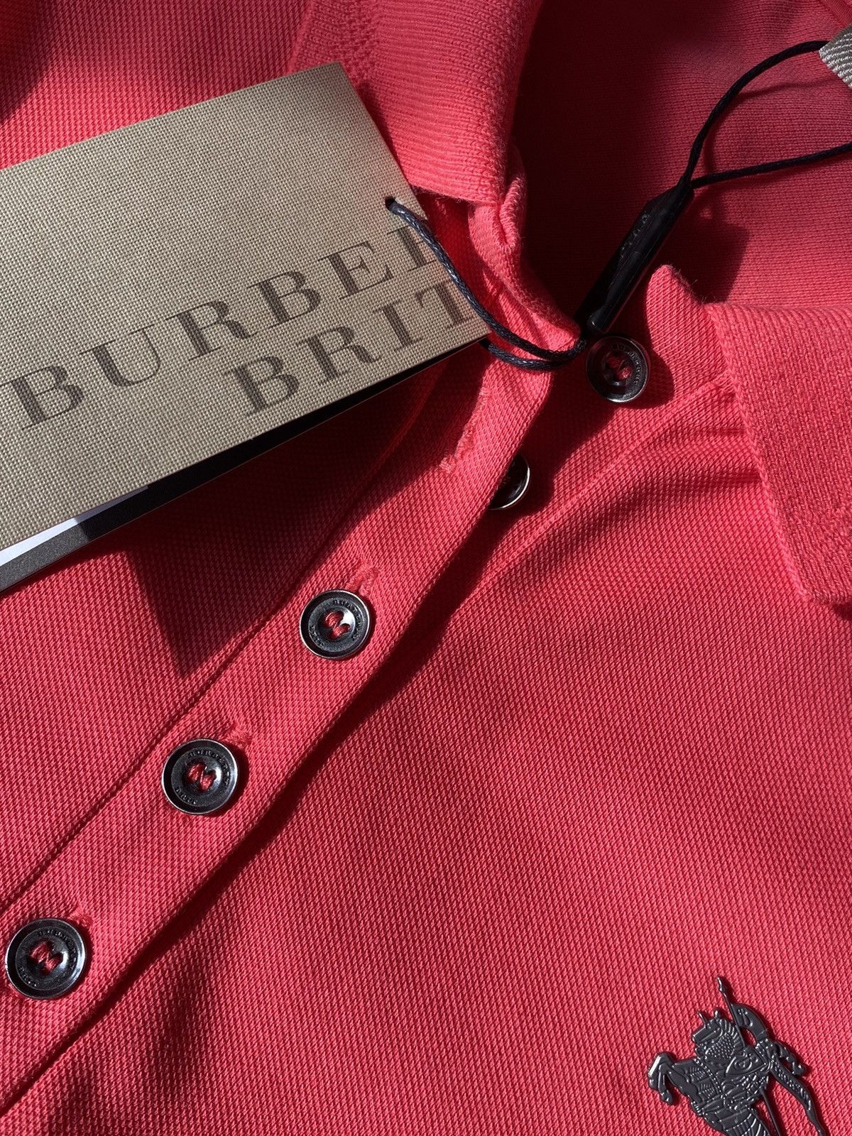 Burberry Burberry New Pink Polo With Metal Logo Size XS / US 0-2 / IT 36-38 - 4 Thumbnail