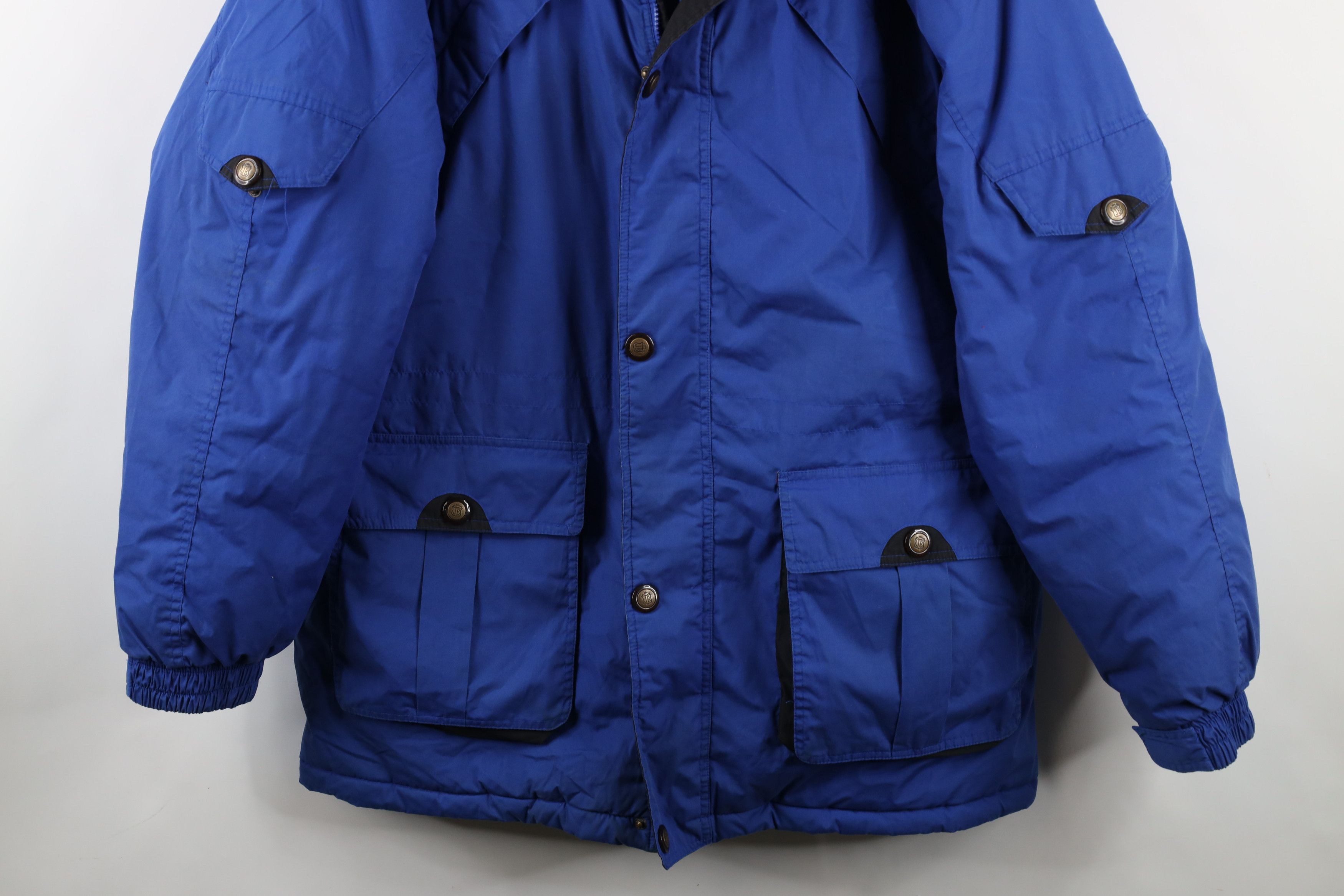 Vintage Vintage 90s Streetwear Winter Puffer Parka Jacket Royal Blue Size US XL / EU 56 / 4 - 3 Thumbnail