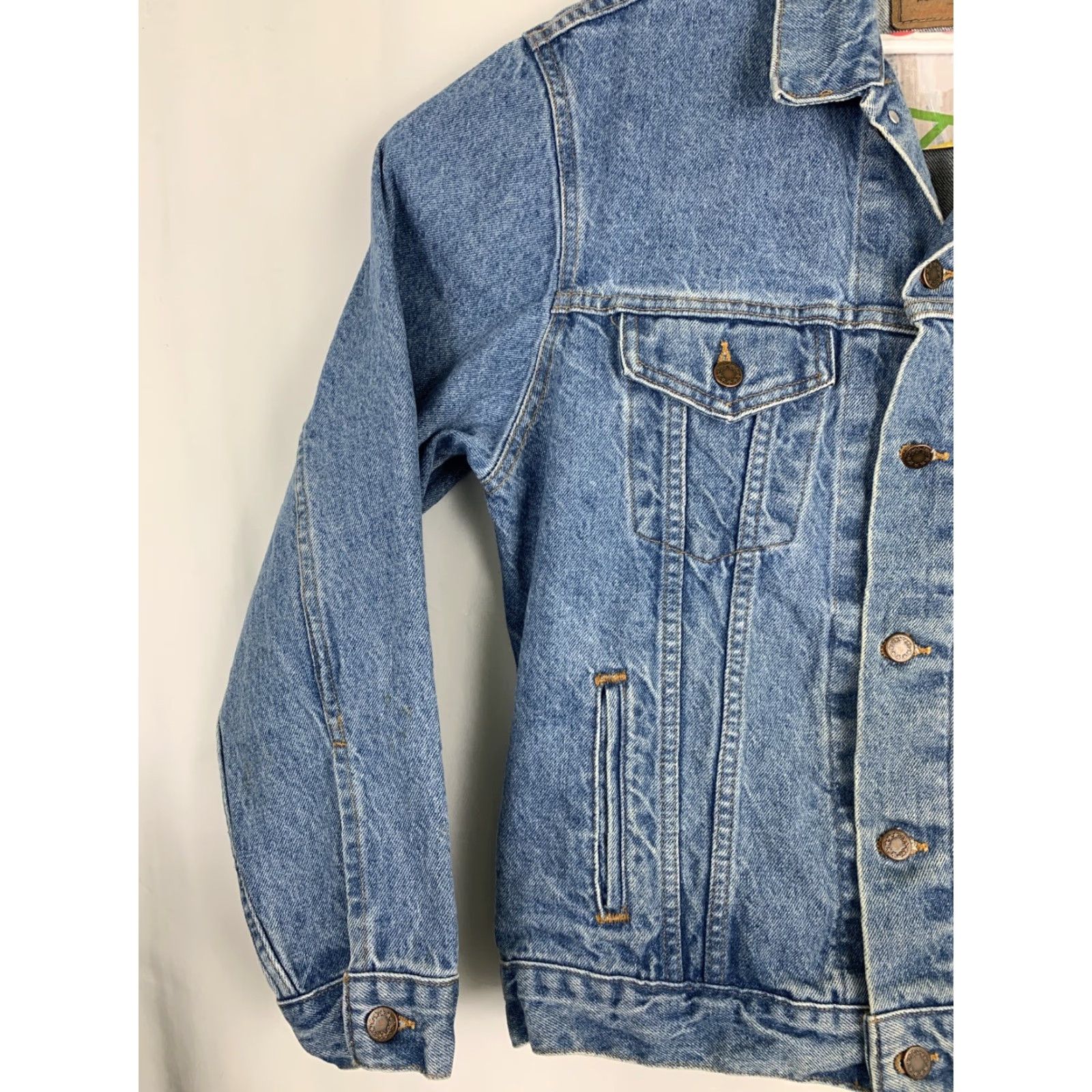 Vintage VINTAGE Three Rivers Denim Jacket Mens Large Blue USA Jean Jacket Men Size US 33 - 2 Thumbnail