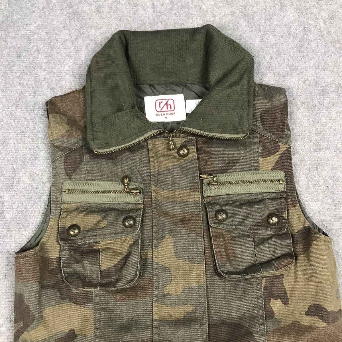 Japanese Brand Rush hour Camo vest punk style japan vest jacket Size M / US 6-8 / IT 42-44 - 2 Thumbnail