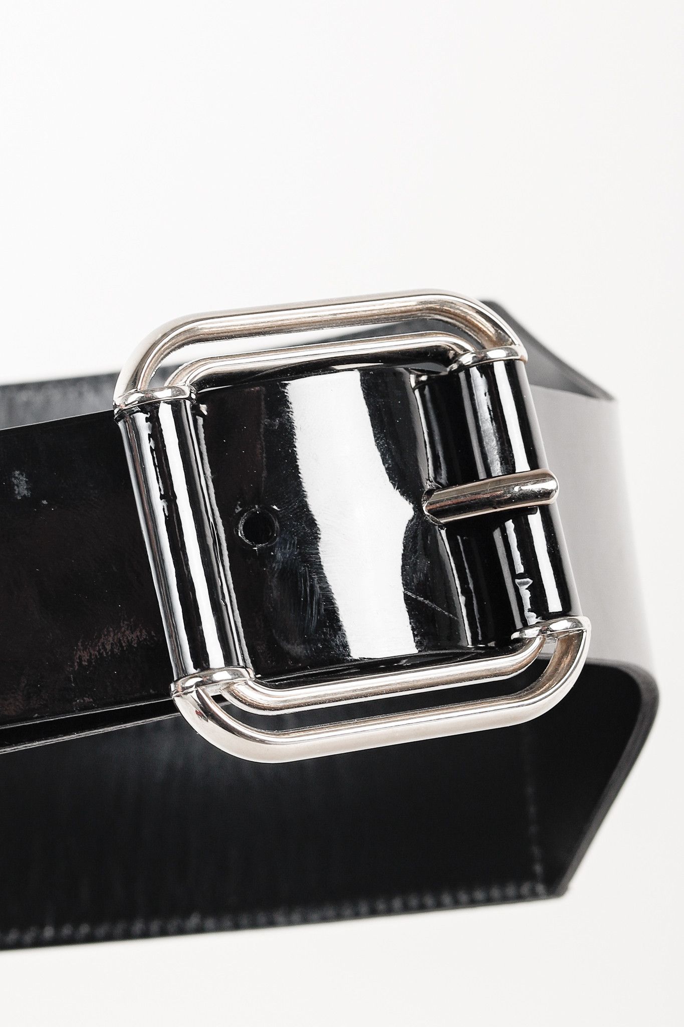 Dolce & Gabbana Dolce & Gabbana D&G Logo Black Wide Patent Leather Belt Size ONE SIZE - 3 Thumbnail