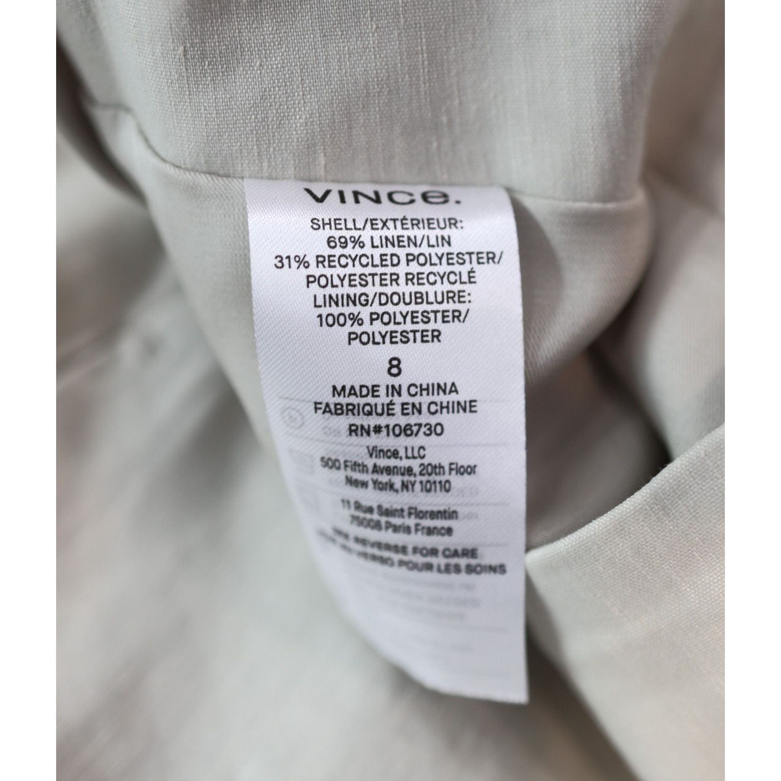 Vince VINCE Linen Wide Leg Cropped Chic Minimalist Pants Size 8 Size 30" / US 8 / IT 44 - 5 Thumbnail