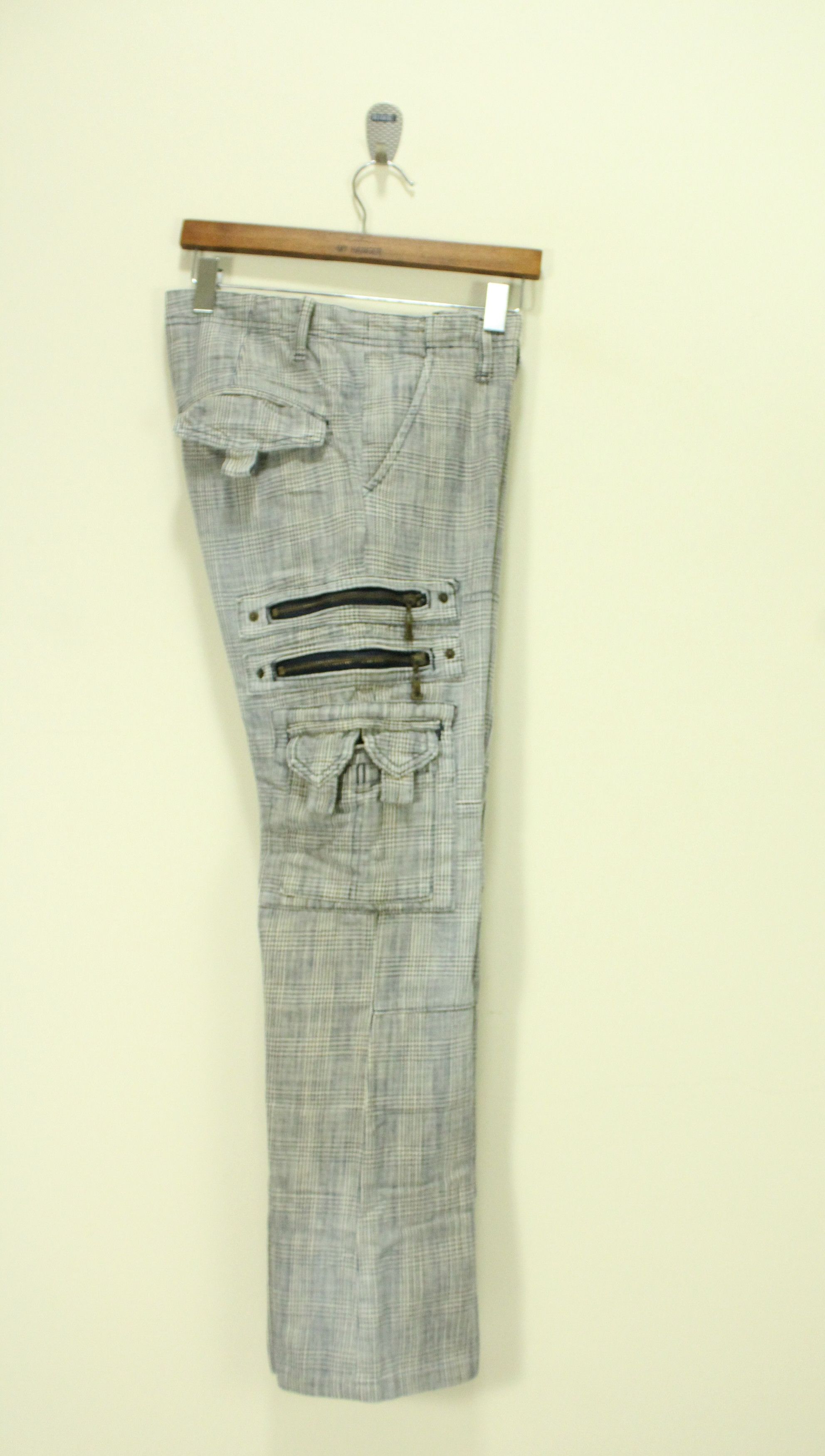 semanticdesign SEMANTIC DESIGN Pants Tactical Cargos Plaid Woven Rare Size US 31 - 3 Thumbnail