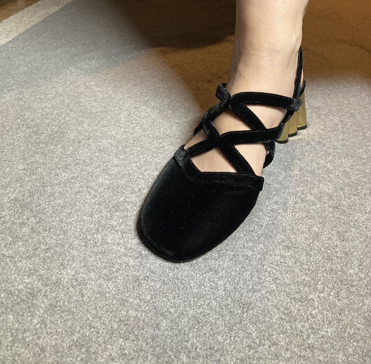 Marni Marni 'Holly Golightly' velvet slingback Mary Janes Size US 10.5 / IT 40.5 - 6 Thumbnail