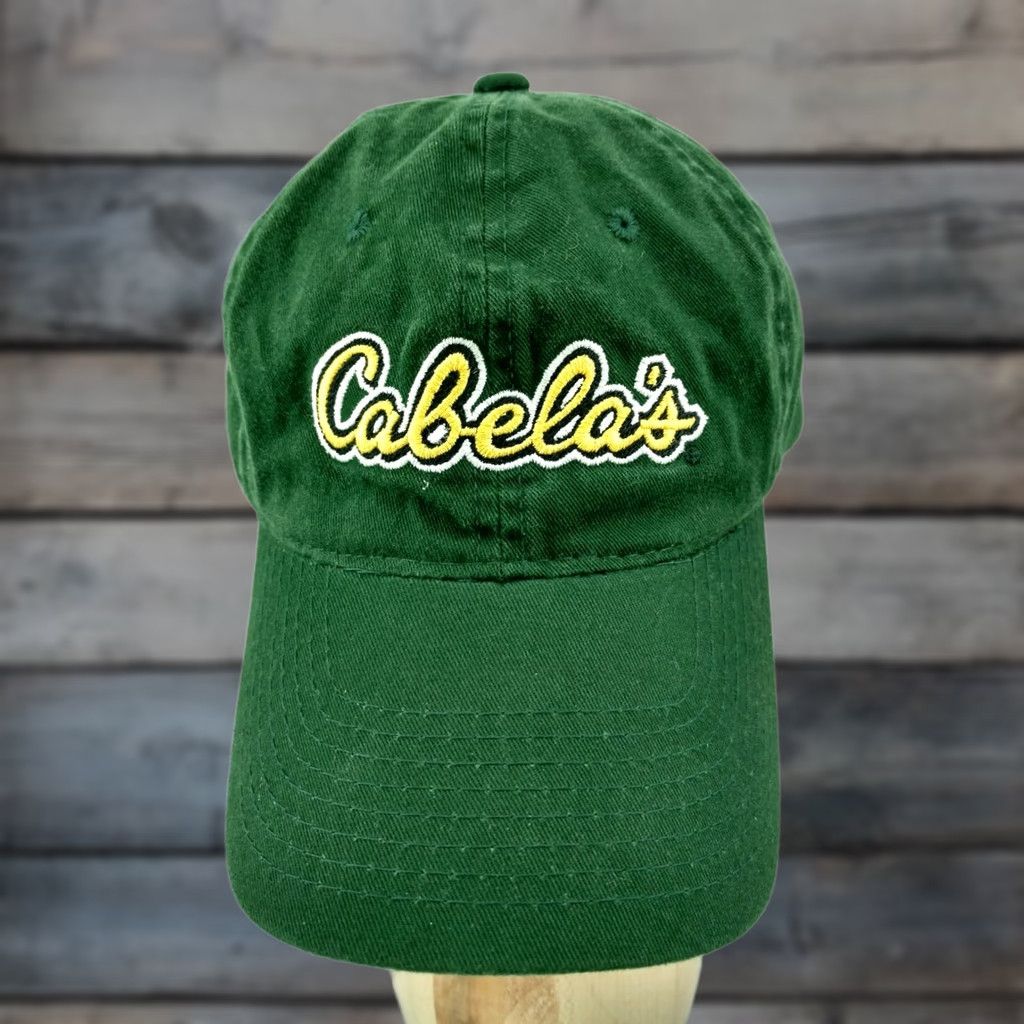 Vintage CABELA'S Hunter Green Cap Men"s Buckle Adjustable Strap Baseball Cap Mens Green Buckle Adjustable Cap Size ONE SIZE - 1 Thumbnail