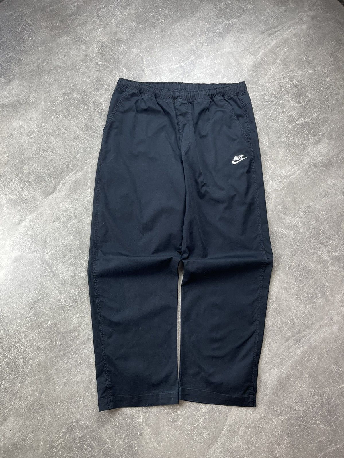 Nike × Vintage Nike Sportswear Pants L Black Cropped Fit VTG Style Size US 32 / EU 48 - 2 Thumbnail