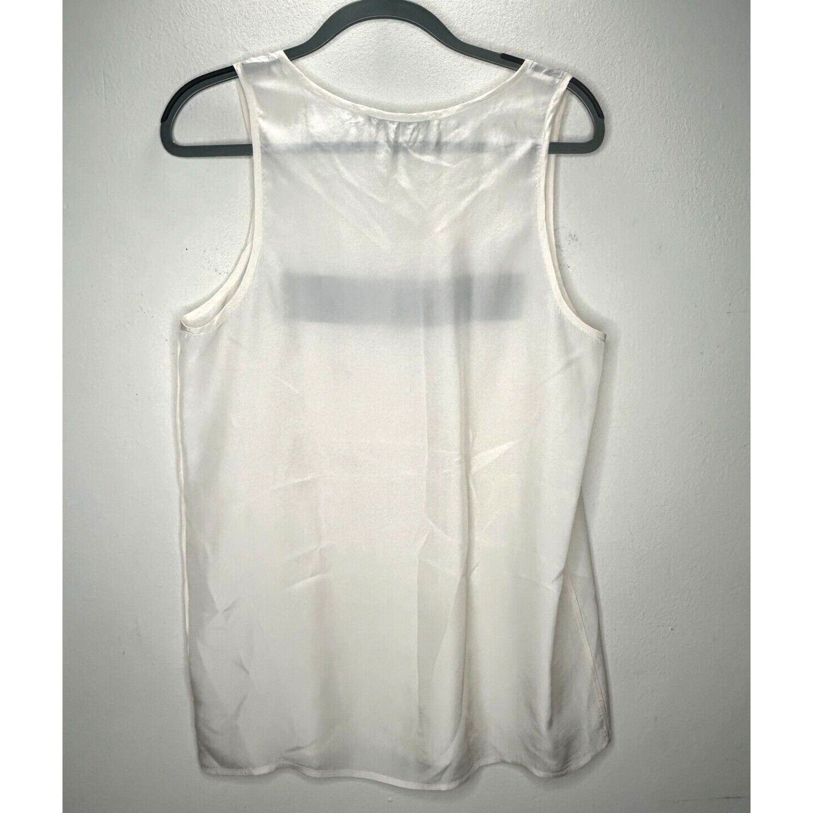 Allsaints Allsaints Off-White Silk Long Line Tank Black Block Front 8 Size M / US 6-8 / IT 42-44 - 2 Thumbnail