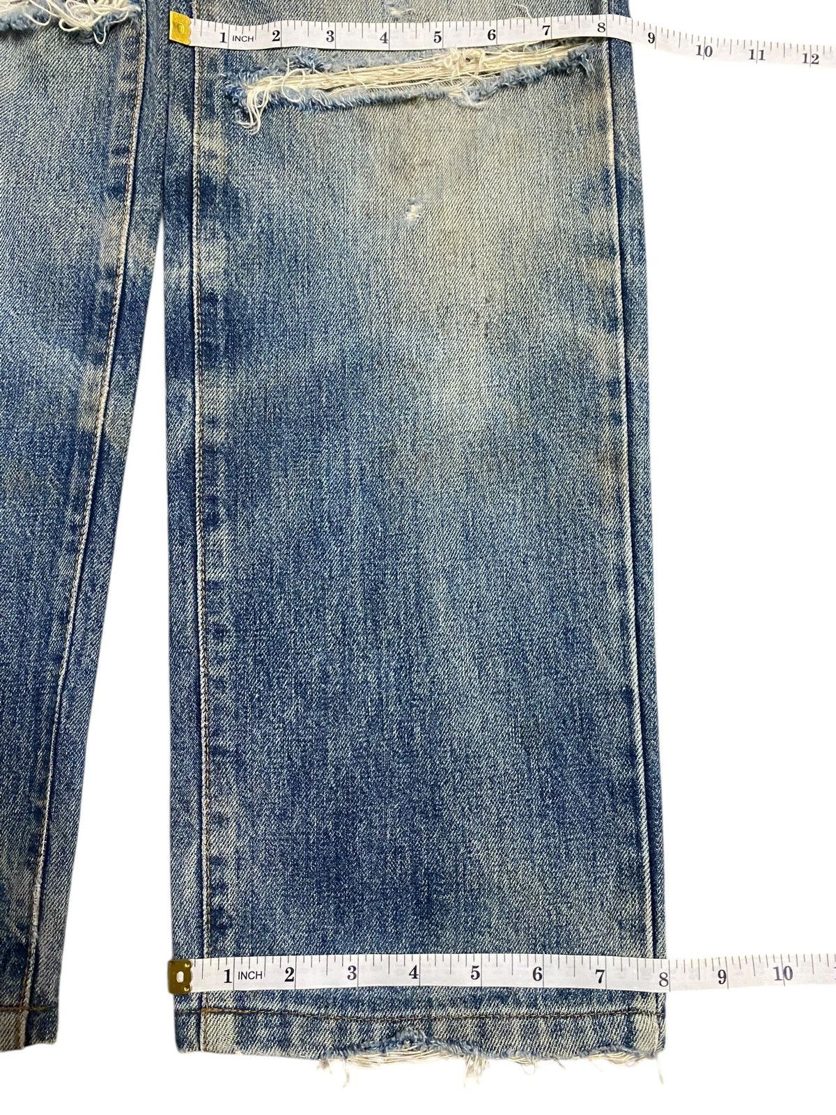 Vintage Vintage Bobson Japan Blue Wash Distressed Loose Jeans Size US 29 - 20 Thumbnail