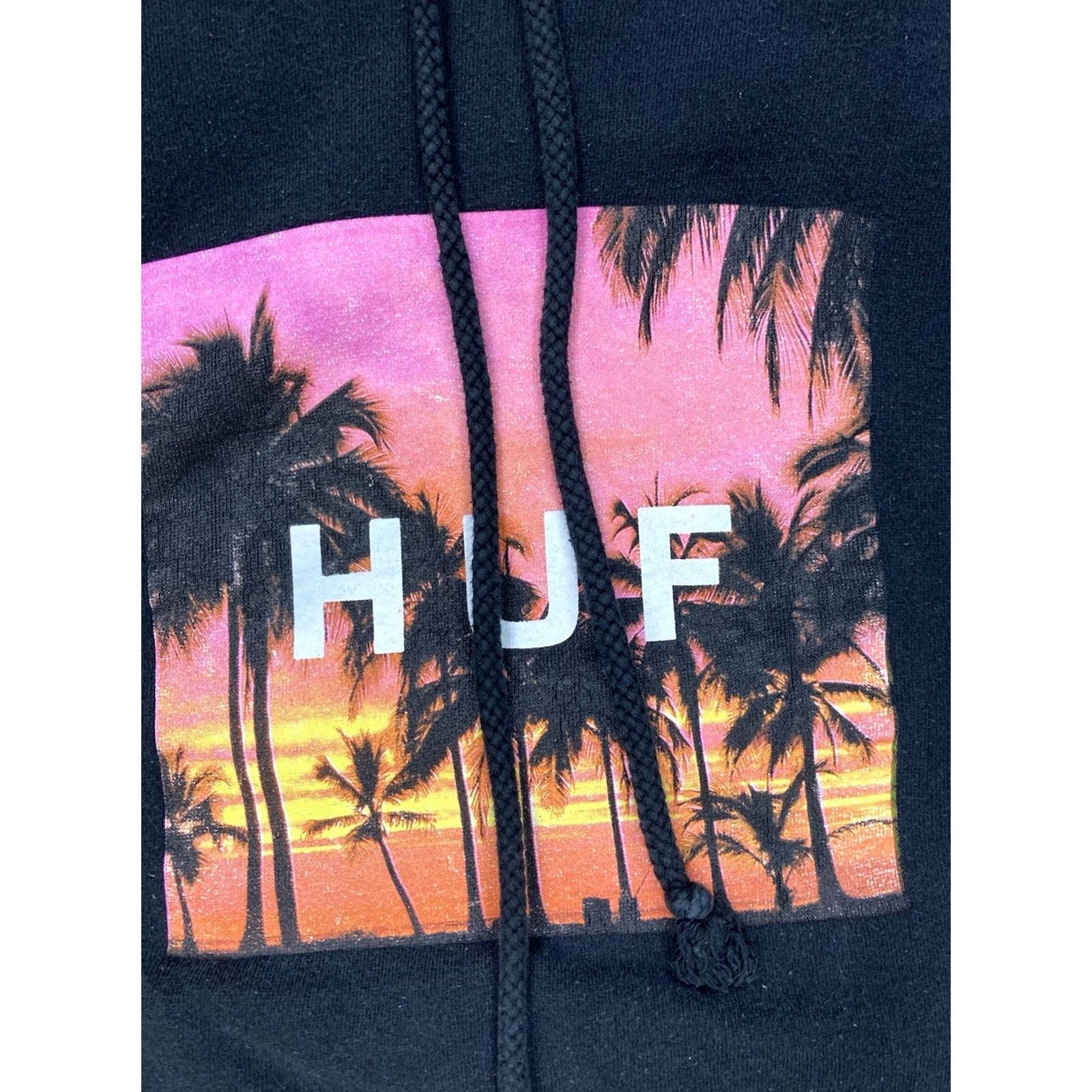 Huf HUF Graphic Pullover Hoodie Men Small Black Palm Trees Size US S / EU 44-46 / 1 - 2 Thumbnail