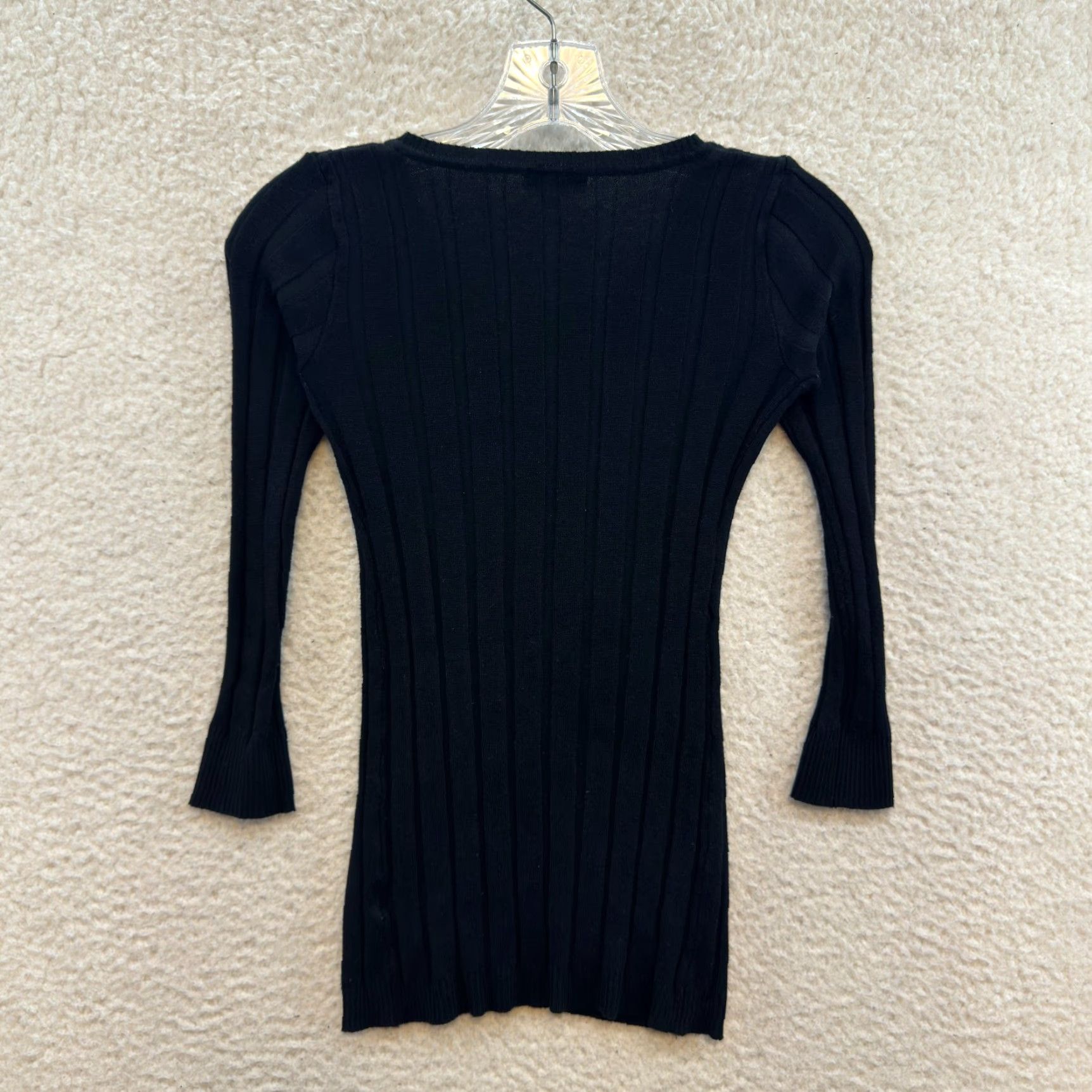 Vintage VINTAGE Y2K Shirt XS Womens Black Ruched Boho Grunge Whimsigoth McBling Size XS / US 0-2 / IT 36-38 - 2 Thumbnail