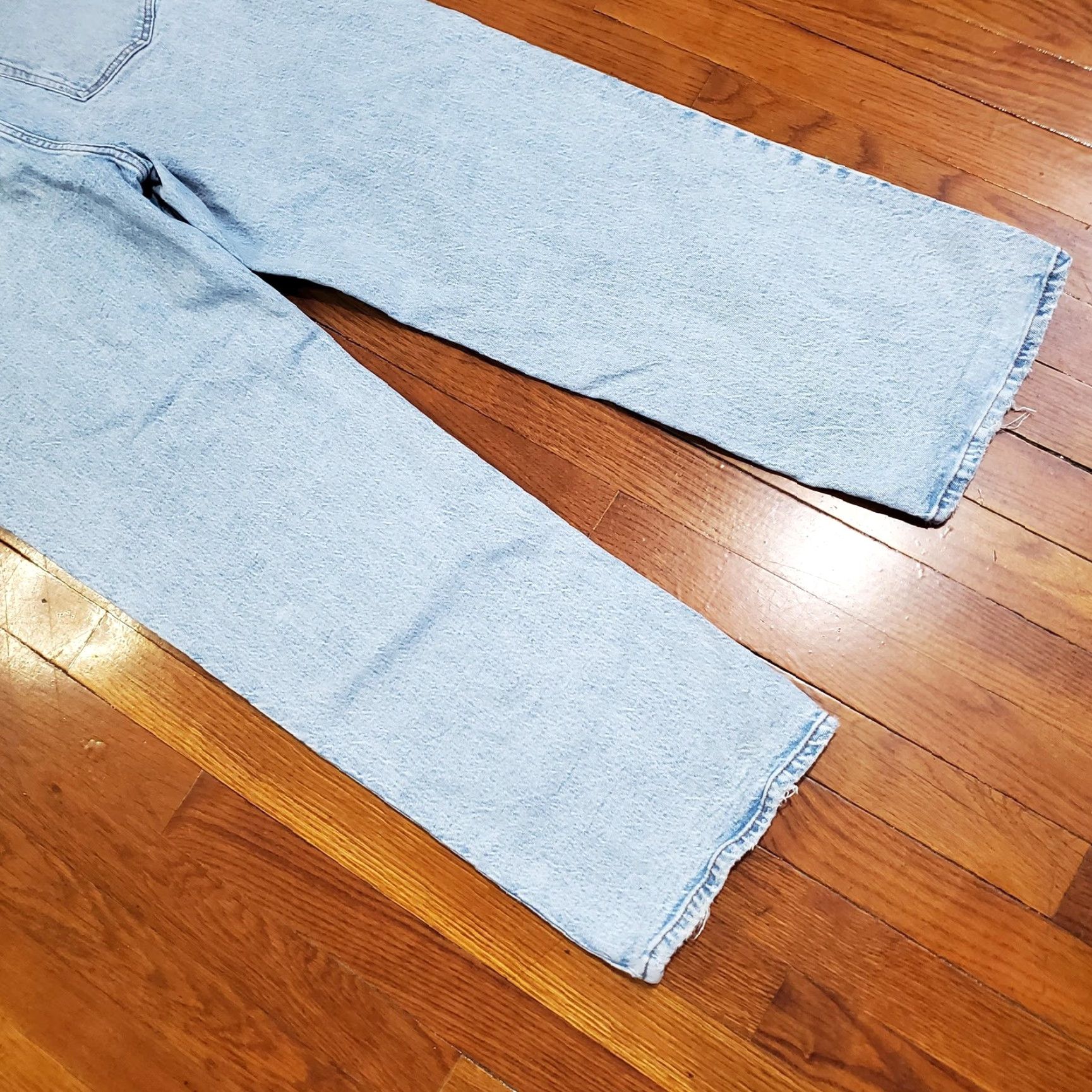 Abercrombie & Fitch Abercrombie & Fitch Jeans Teens 33x29 Blue 90s Baggy Low Rise Wide Leg Denim Size US 33 - 2 Thumbnail
