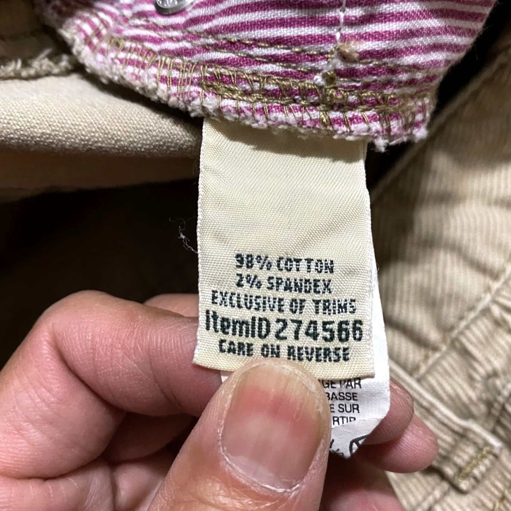 Vintage L.L. Bean Skirt Beige Corduroy Pockets Petites 4P Womens Straight Pencil Casual Business Travel 1265 Size 27" / US 4 / IT 40 - 4 Thumbnail
