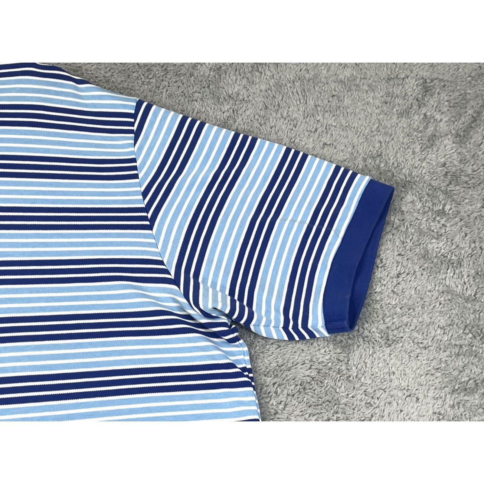 Sean John Sean John Polo Shirt Mens XL Blue White Striped Embroidered Classic Casual Tee Size US XL / EU 56 / 4 - 6 Thumbnail