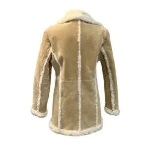 Wilsons Leather Wilsons Womens Vintage Beige Leather Suede Faux Fur Maxima B Size 3XL / US 20-22 - 2 Thumbnail