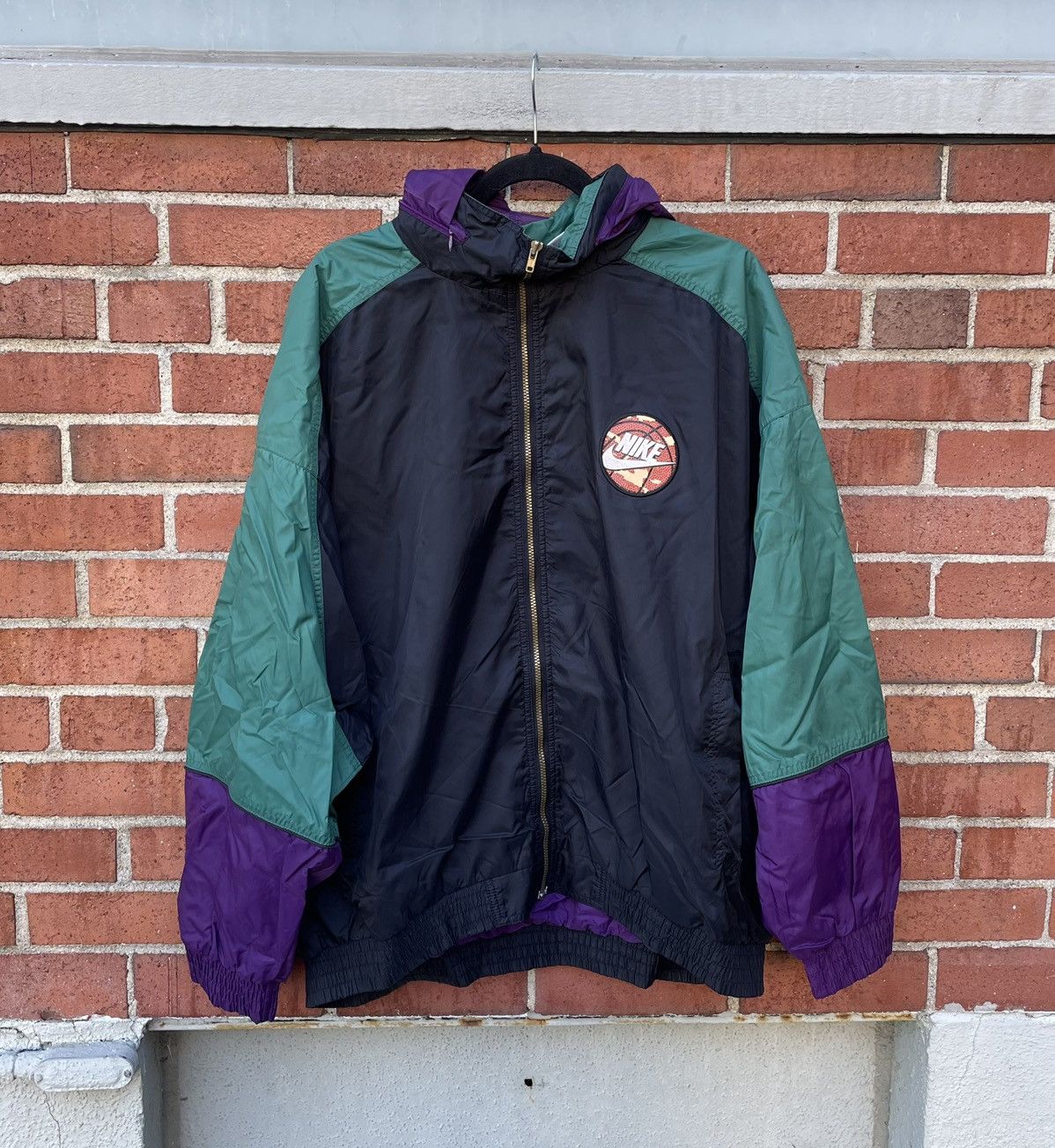 Nike Vintage Nike Grey Label XL Wind Breaker “Respect The Game Size US XL / EU 56 / 4 - 1 Thumbnail