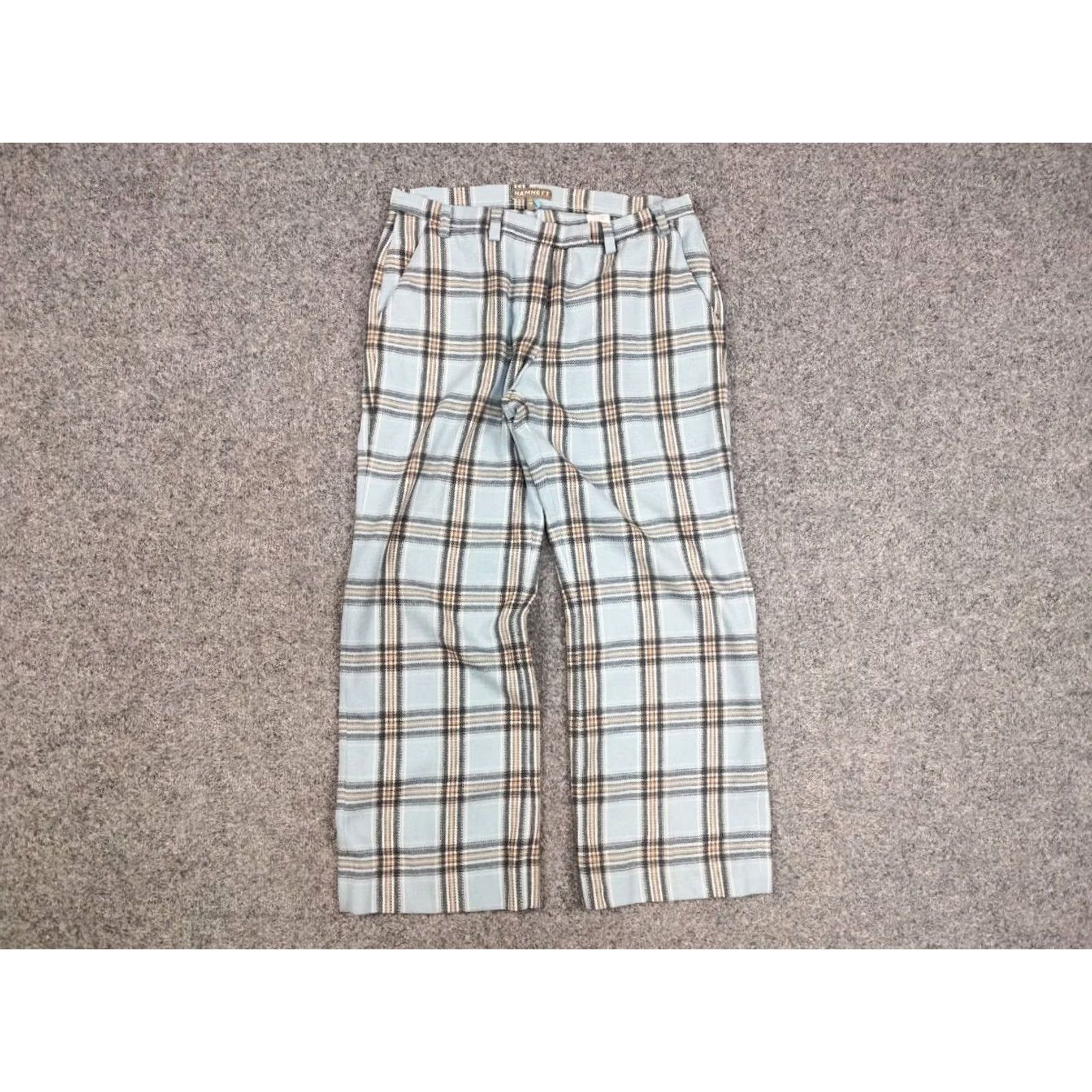 Vintage Vintage Katharine Hamnett Blue Wool Blend Trouser Pants Size 32" / US 10 / IT 46 - 7 Thumbnail