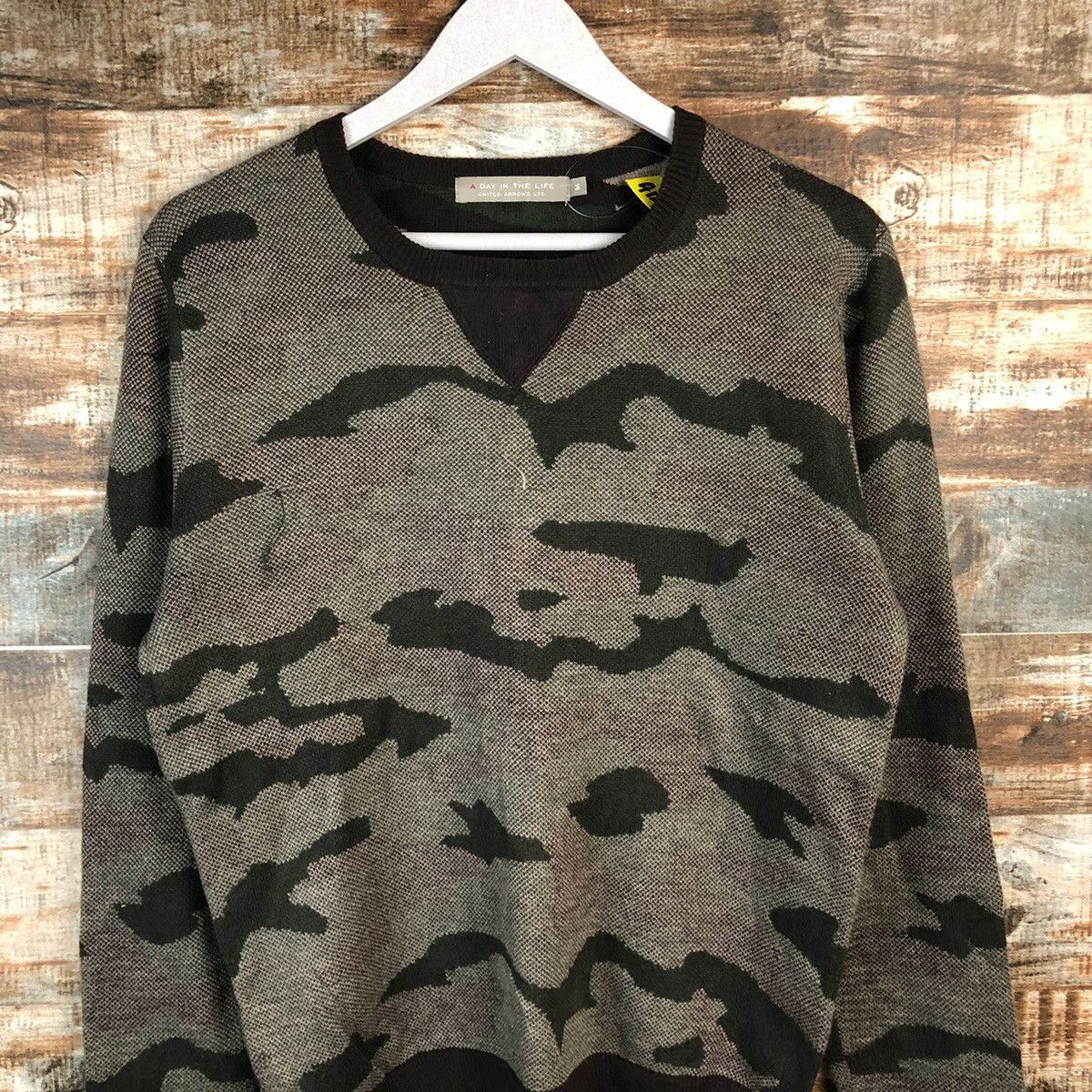 Homespun Knitwear × Japanese Brand Day in the life Camo Knitwear #A1296 Size US M / EU 48-50 / 2 - 9 Thumbnail