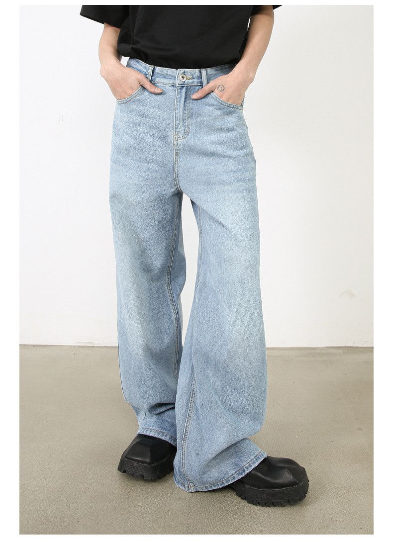 Jean men's Japanese retro loose straight jeans Size US 32 / EU 48 - 3 Thumbnail