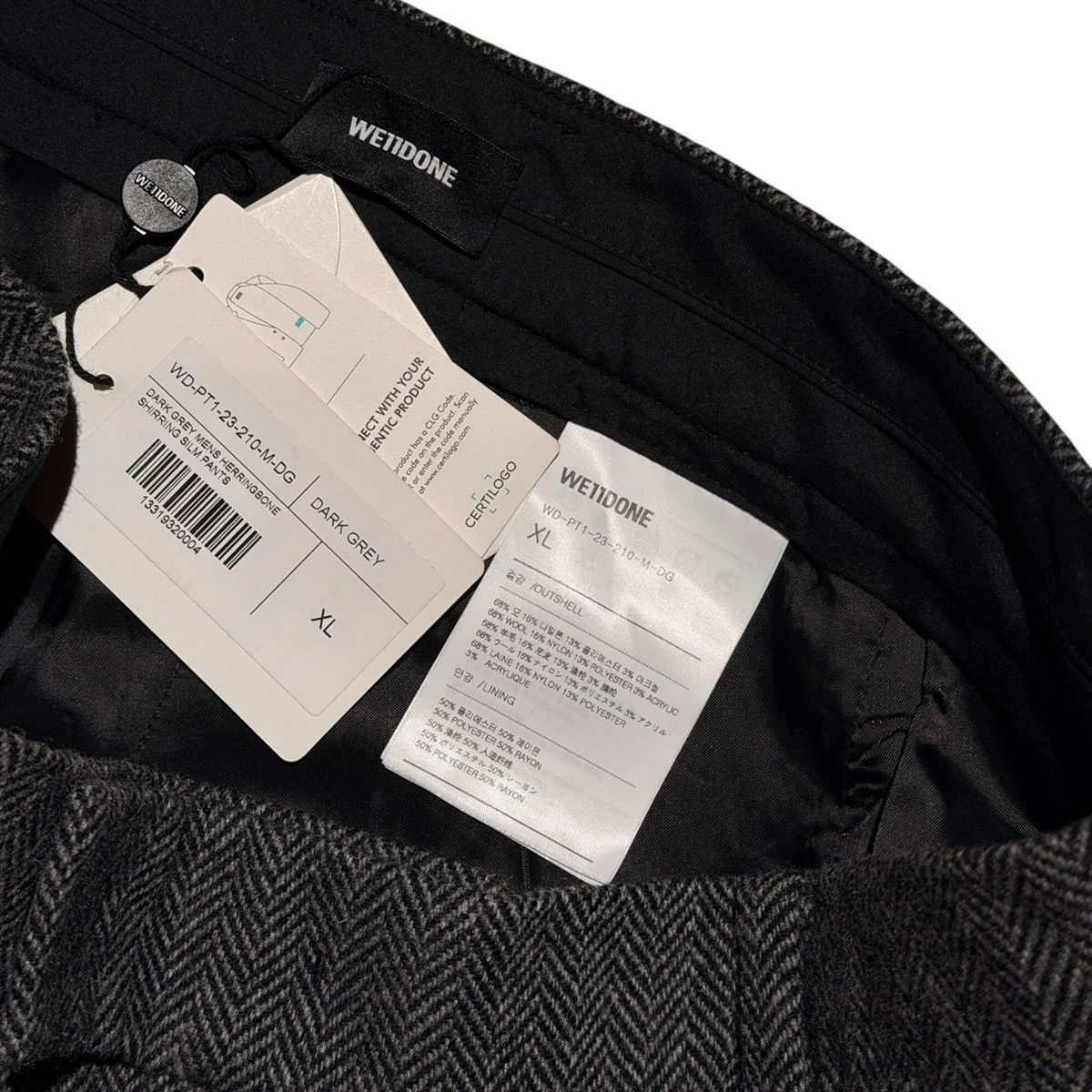 WE11DONE Runched wool trouser Size US 34 / EU 50 - 4 Thumbnail