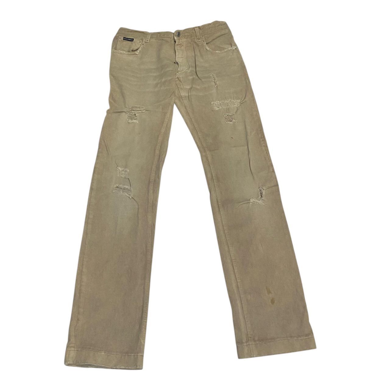 Dolce & Gabbana DOLCE & GABBANA Repaired Distressed Denim Made in Italy Size US 34 / EU 50 - 1 Thumbnail