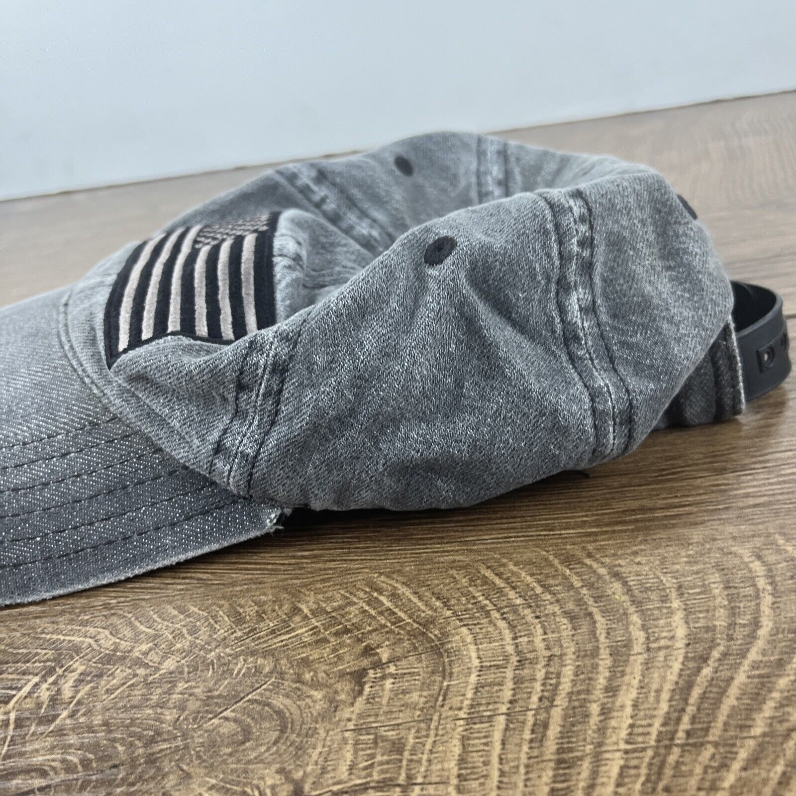 Other USA Flag Patch Hat USA Gray Hat Adjustable Adult Size Hat Ca Size ONE SIZE - 7 Thumbnail