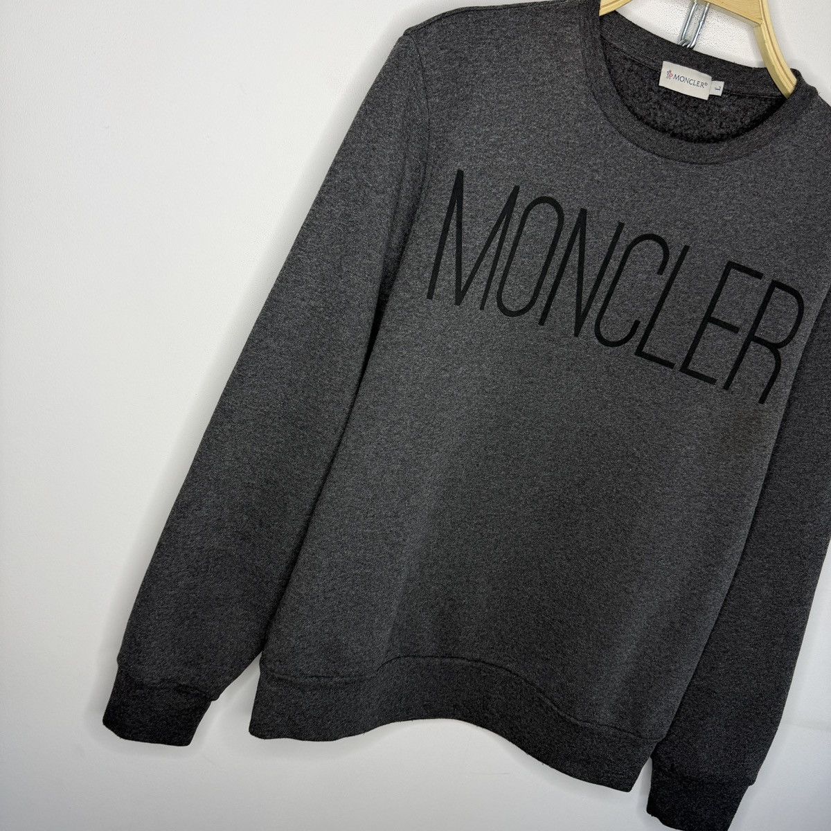 Moncler Moncler Sweatshirt Crewneck Grey Logo Size US M / EU 48-50 / 2 - 3 Thumbnail