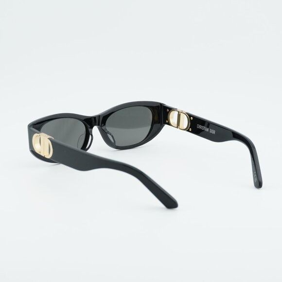 Dior Dior 30MONTAIGNE S9U 10A0 Sunglasses Black Oval Frame Size ONE SIZE - 3 Thumbnail