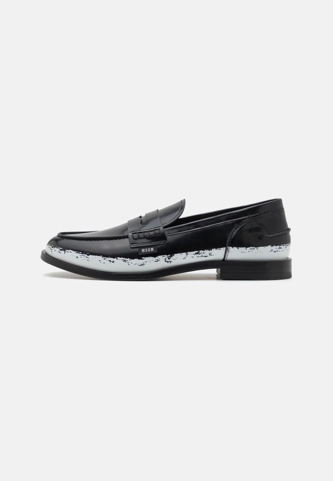 MSGM !DS! SS24 MSGM Black White Pattern Leather Loafers Size US 10 / EU 43 - 1 Thumbnail