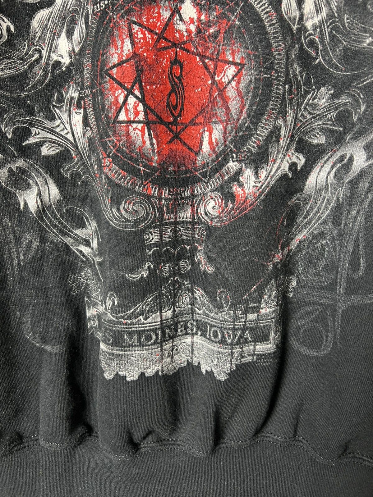 Band Tees × Slipknot × Vintage Rare Vintage Slipknot Pentagram Big Logo Black Hoodie Size US L / EU 52-54 / 3 - 5 Thumbnail