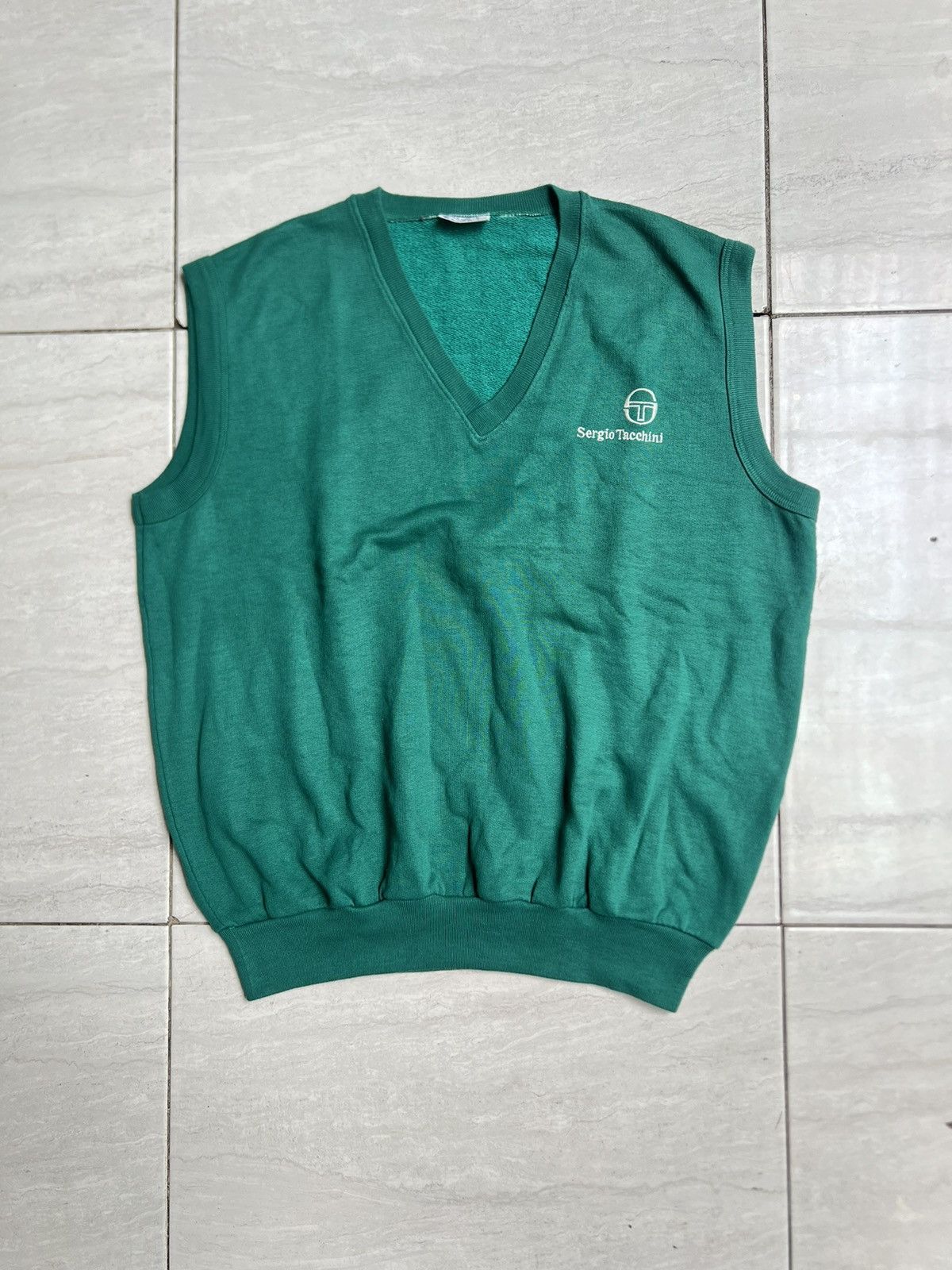 Sergio Tacchini Sergio Tacchini Green Padel Tennis Vest Size US L / EU 52-54 / 3 - 1 Thumbnail