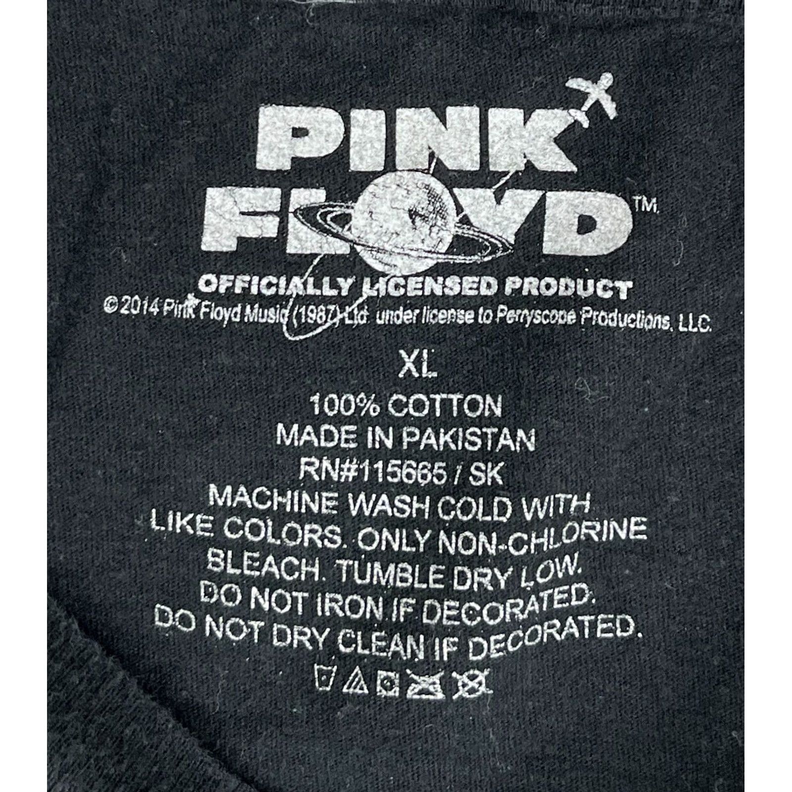 Vintage Pink Floyd T-Shirt Dark Side of the Moon 2014 Officially Licensed Size XL Black Mens Short Sleeve Crew Neck 100% Cotton Size US XL / EU 56 / 4 - 5 Thumbnail