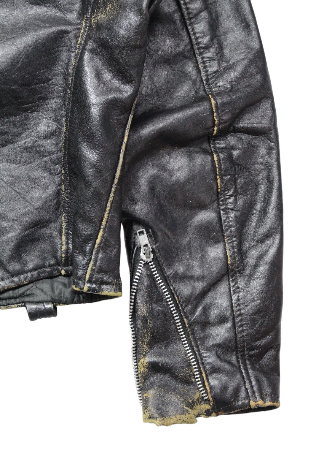 Vintage 1970S HARLEY DAVIDSON CYCLE QUEEN LEATHER BIKER JACKET Size S / US 4 / IT 40 - 5 Thumbnail
