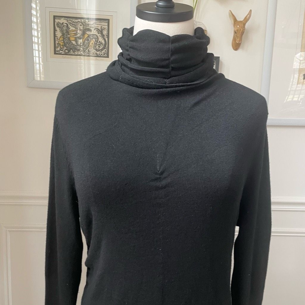 Vintage Vintage Style by Cache Black Knit Multi Texture Drop Waist L Size L / US 10 / IT 46 - 2 Thumbnail