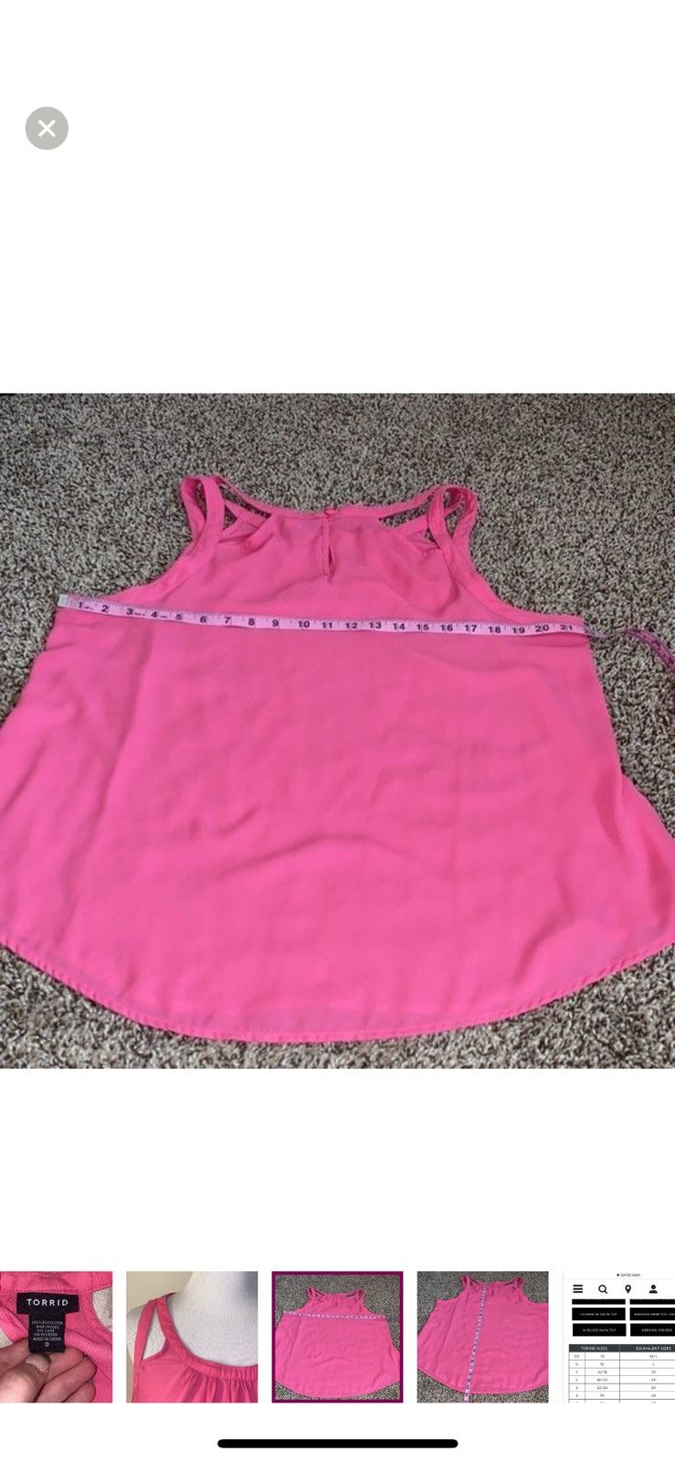Torrid Torrid large pink high neck georgette tank top Size L / US 10 / IT 46 - 2 Thumbnail