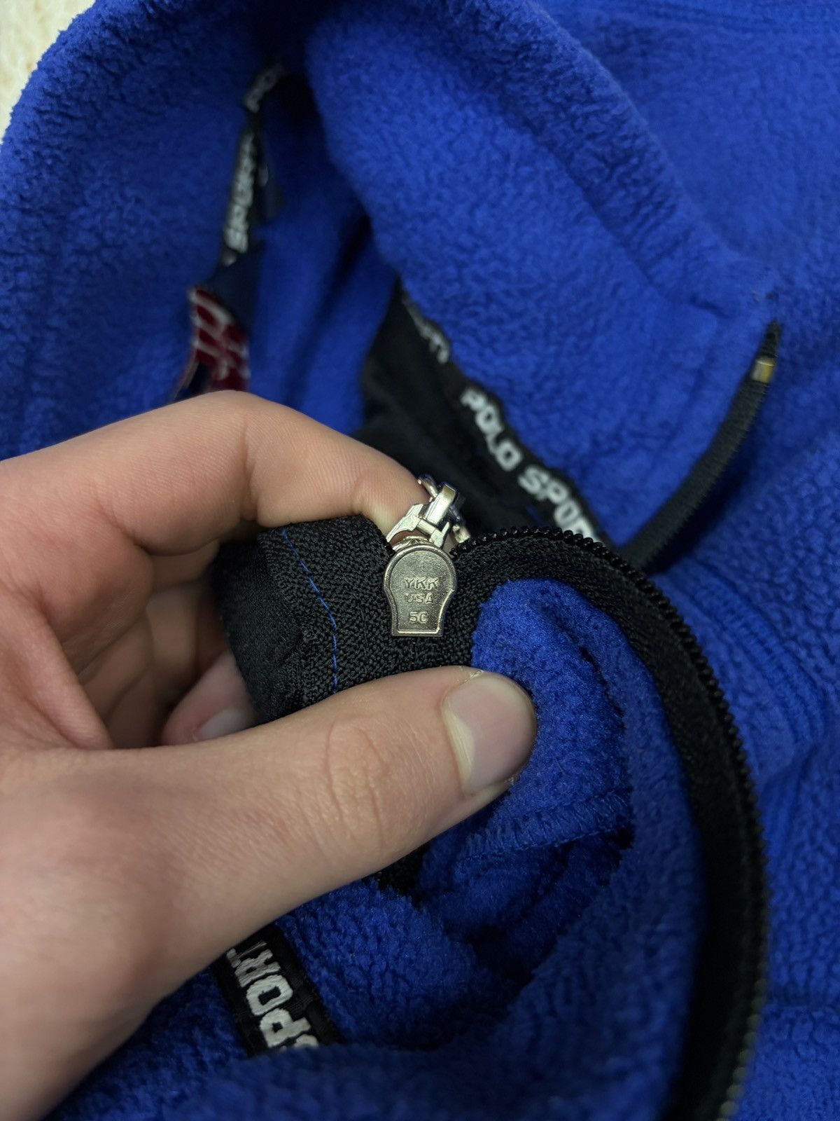Polo Ralph Lauren Polo Sport Ralph Lauren 1/4 Zip Fleece Jacket sz L 90s Pepsi Size US L / EU 52-54 / 3 - 6 Thumbnail
