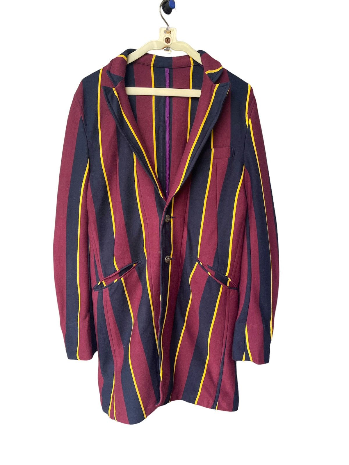 PPFM striped bondage long coat