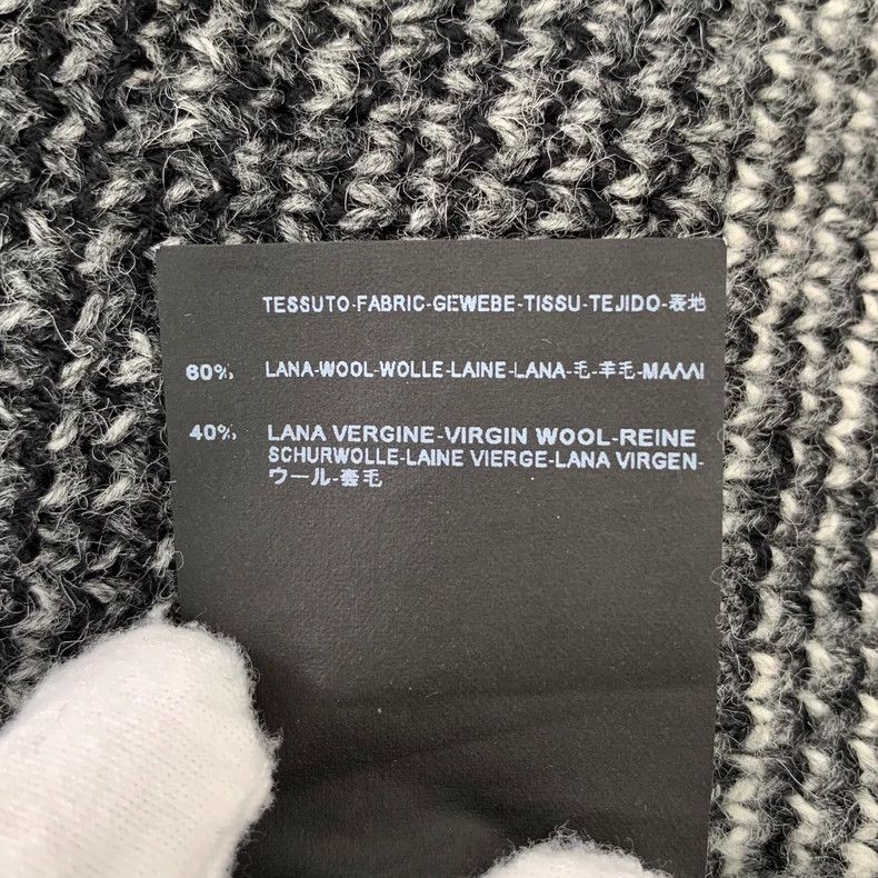 Saint Laurent Paris Saint Laurent Dark grey plaid wool crewneck long-sleeve swe Size US L / EU 52-54 / 3 - 7 Thumbnail