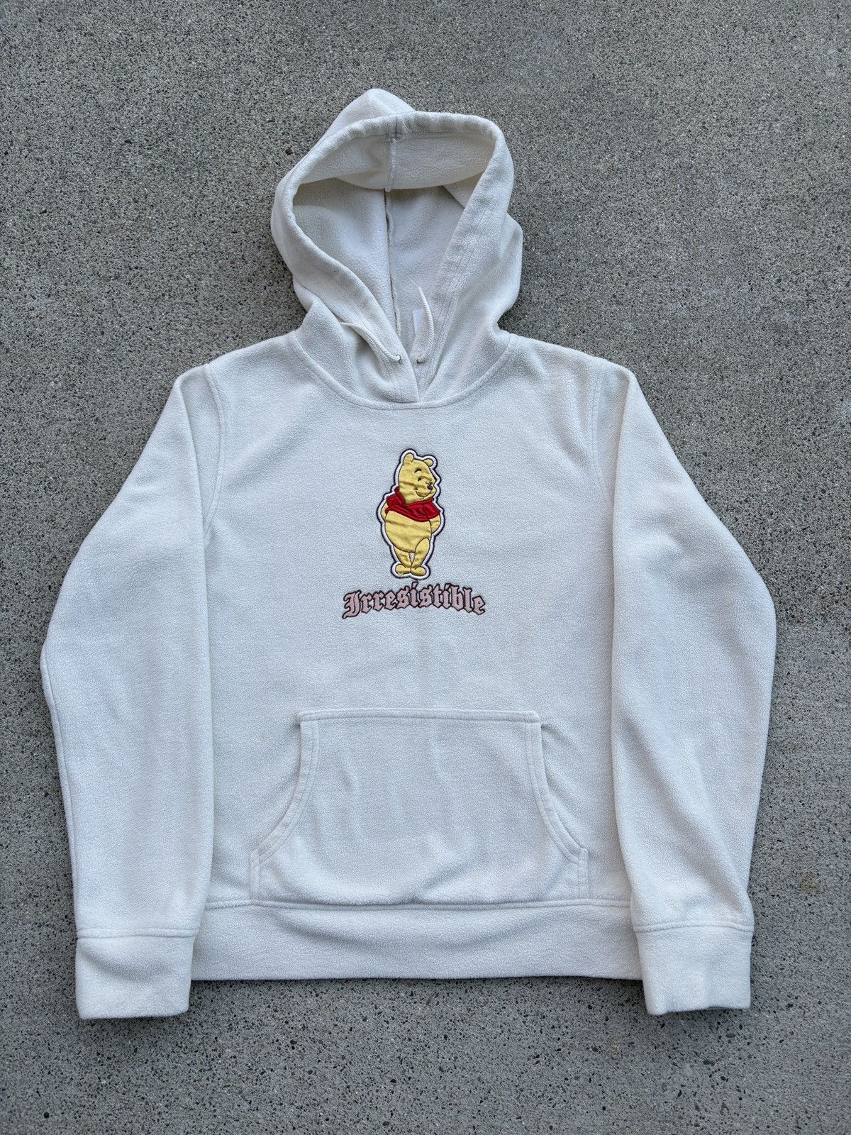 Disney × Vintage Y2K Disneyland Ivory Winnie the Pooh Fleece Pullover Hoodie Size M / US 6-8 / IT 42-44 - 1 Thumbnail