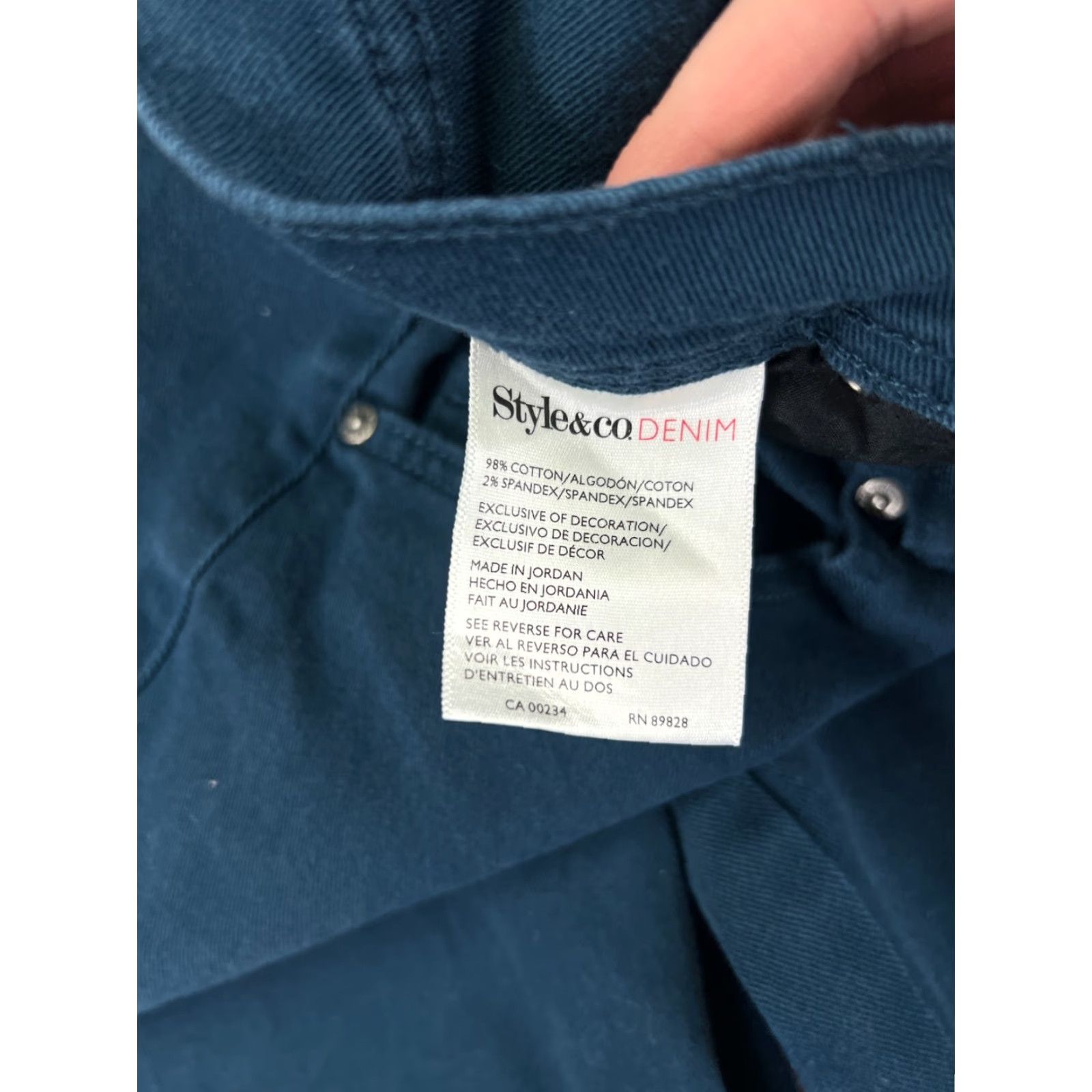 Vintage Style&co. Jeans Womens 4 Blue Denim Tapered Leg Stretch Cotton Blend Regular Rise High Zip Pocket 5-Pocket Design Adult Womens Jeans Size 27" / US 4 / IT 40 - 4 Thumbnail