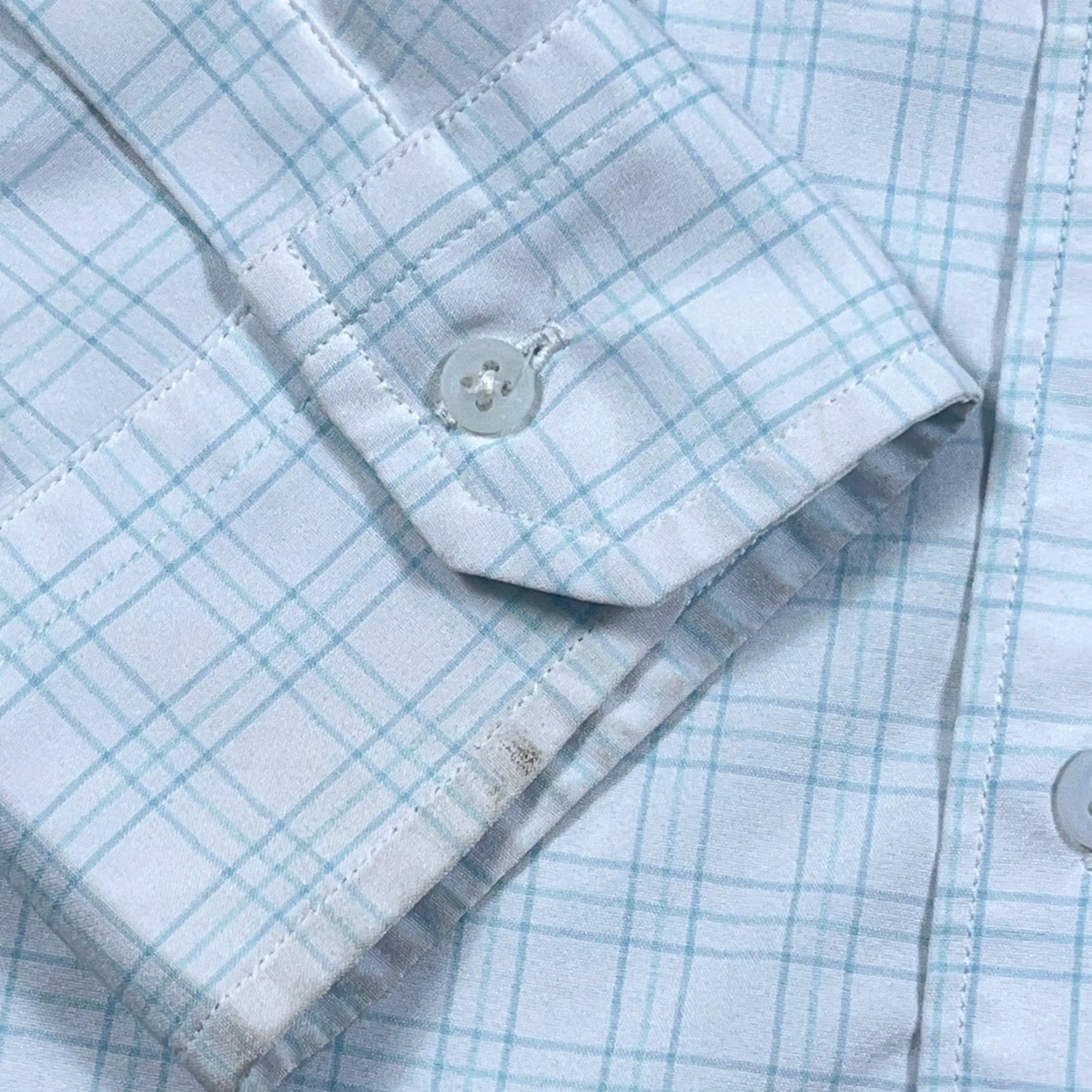 Under Armour Under Armour Button-Up Shirt Men Large White Blue Lightweight Moisture Wicking Plaid Performance Outdoor Size US L / EU 52-54 / 3 - 3 Thumbnail