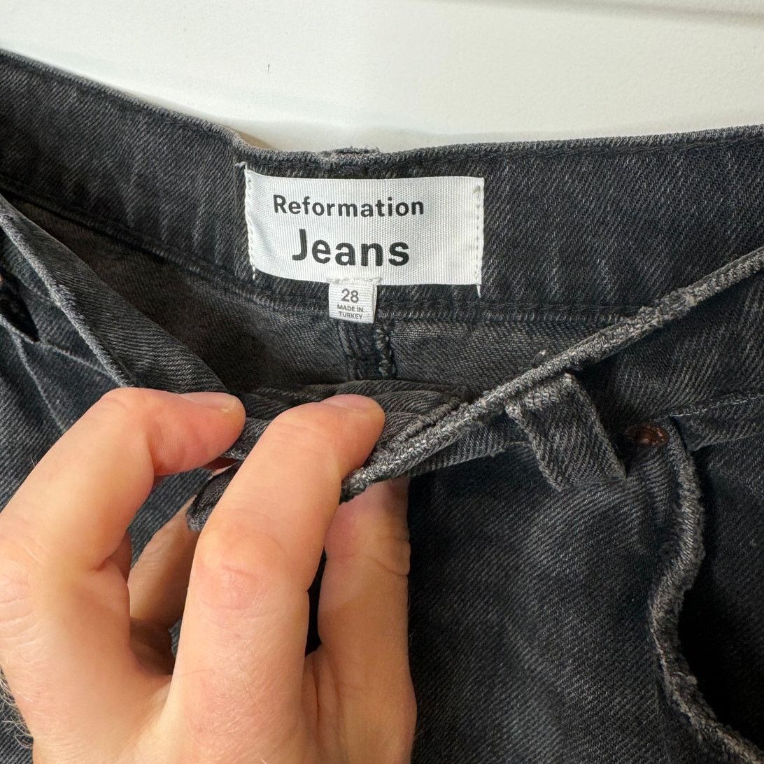 Reformation NWT Reformation Jeans Tazz Denim Maxi Skirt Black Size 28 Size 28" / US 6 / IT 42 - 4 Thumbnail